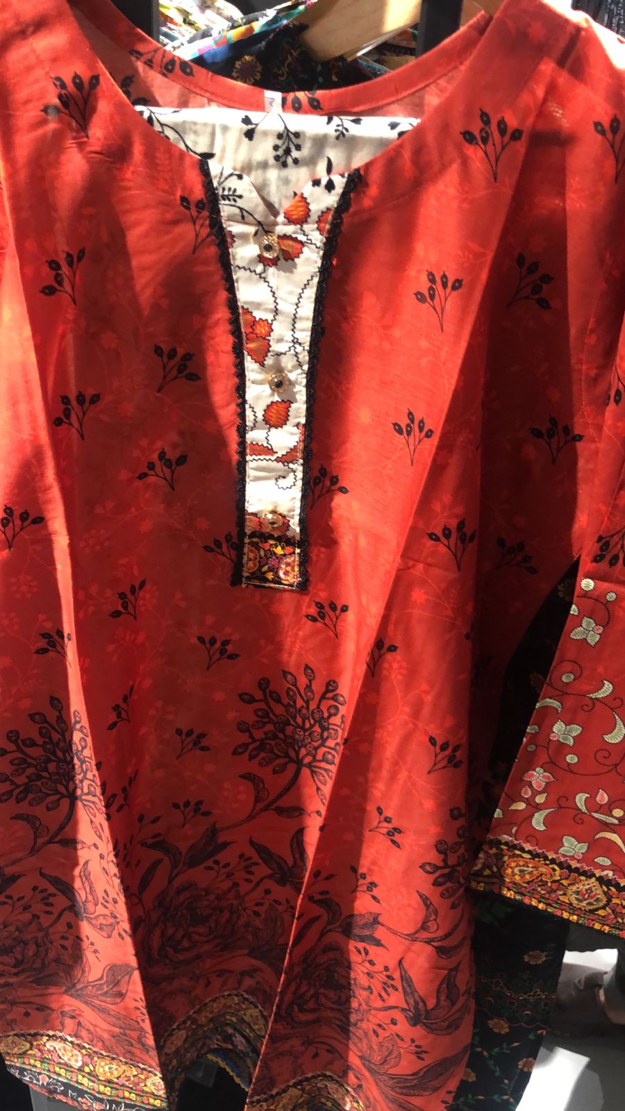 Imwaj Printed Lawn 2 Piece Stitched Shirt & Trouser D-07-MRN