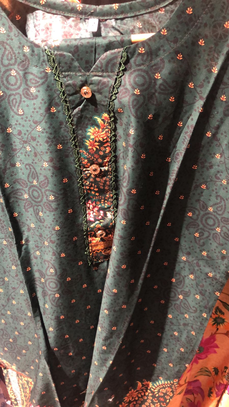 Imwaj Printed Lawn 2 Piece Stitched Shirt & Trouser D-01-TLGRN