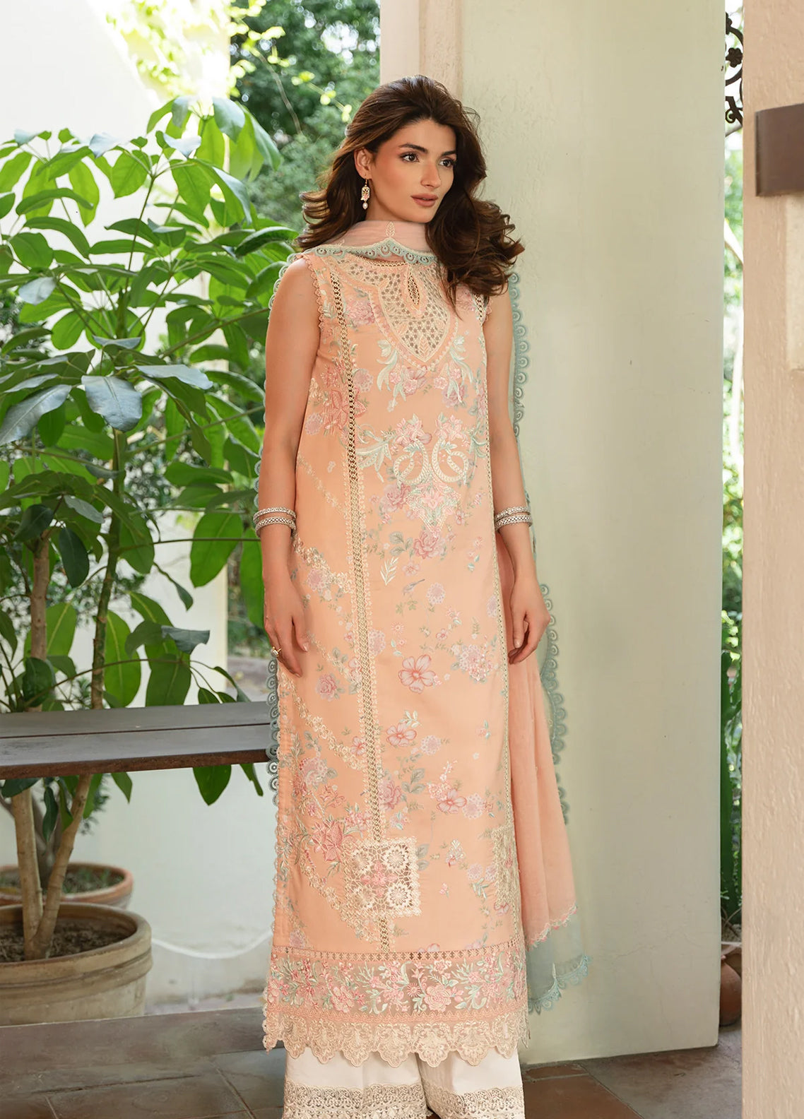 Whisper By Ayzel Embroidered Lawn 3 Piece Unstitched Suit AZL26WEL D-0132 DEW