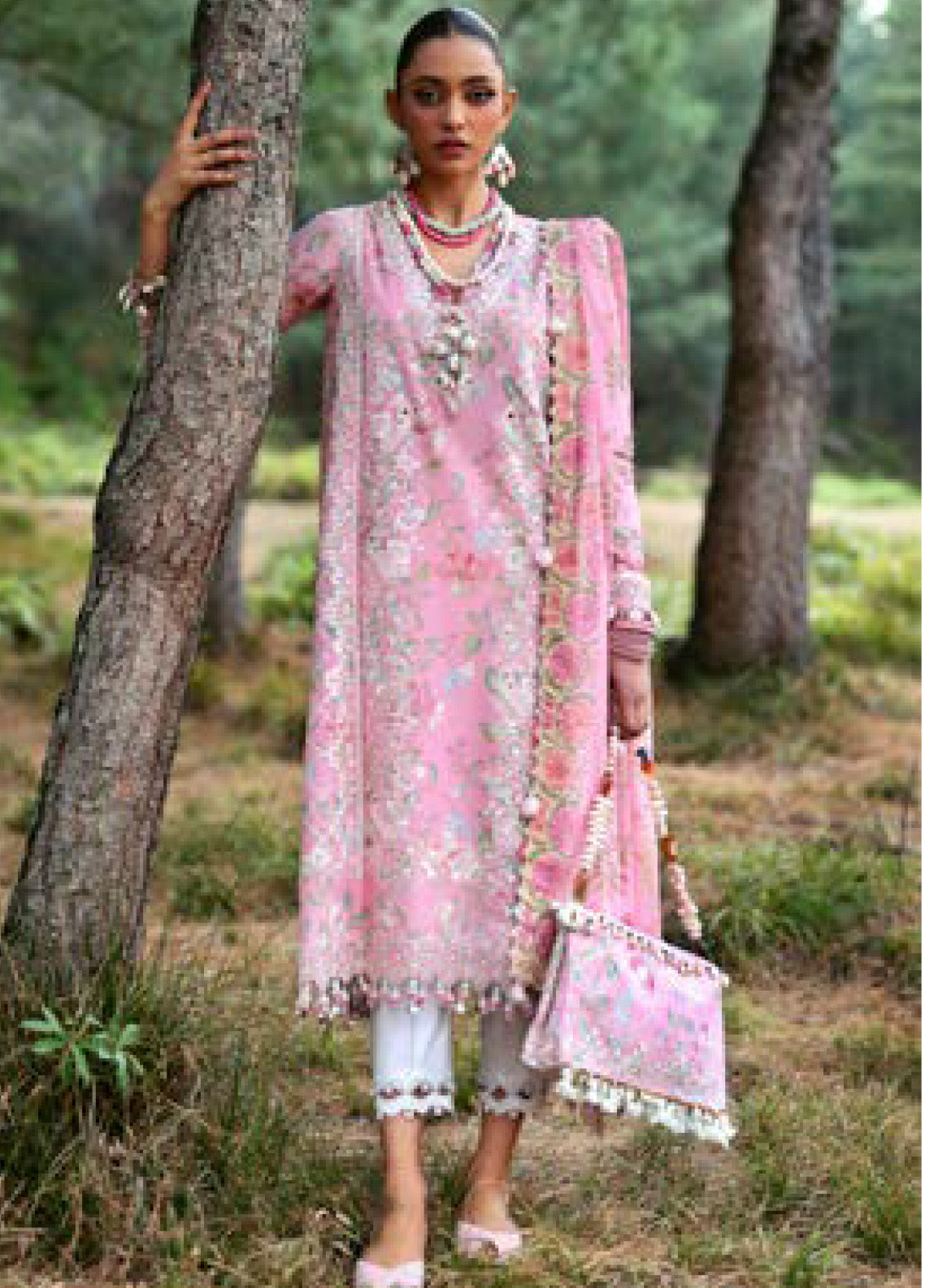 Zaha By Khadijah Shah Embroidered Lawn Suits Unstitched 3 Piece - ZH25NL 1A ZAYANA
