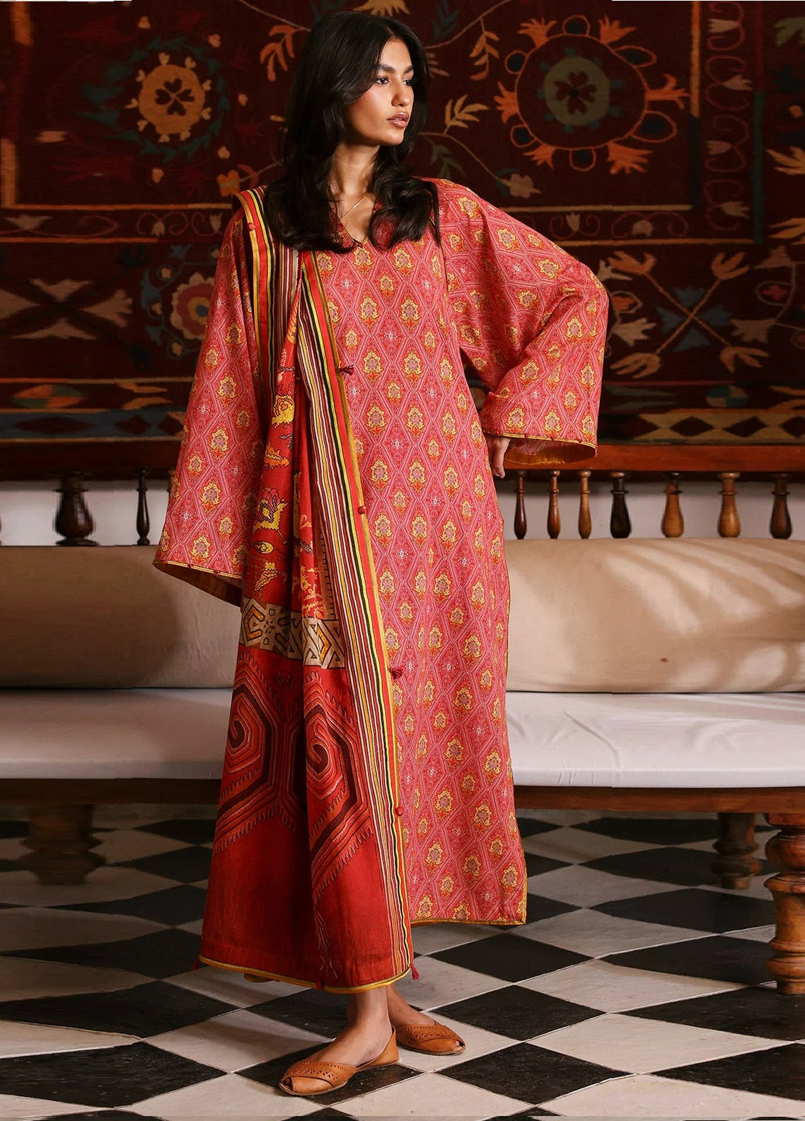 Zaha By Khadijah Shah Amaya Printed Lawn 3 Piece Unstitched Suits ZH26AP D-APL-07 MEHR