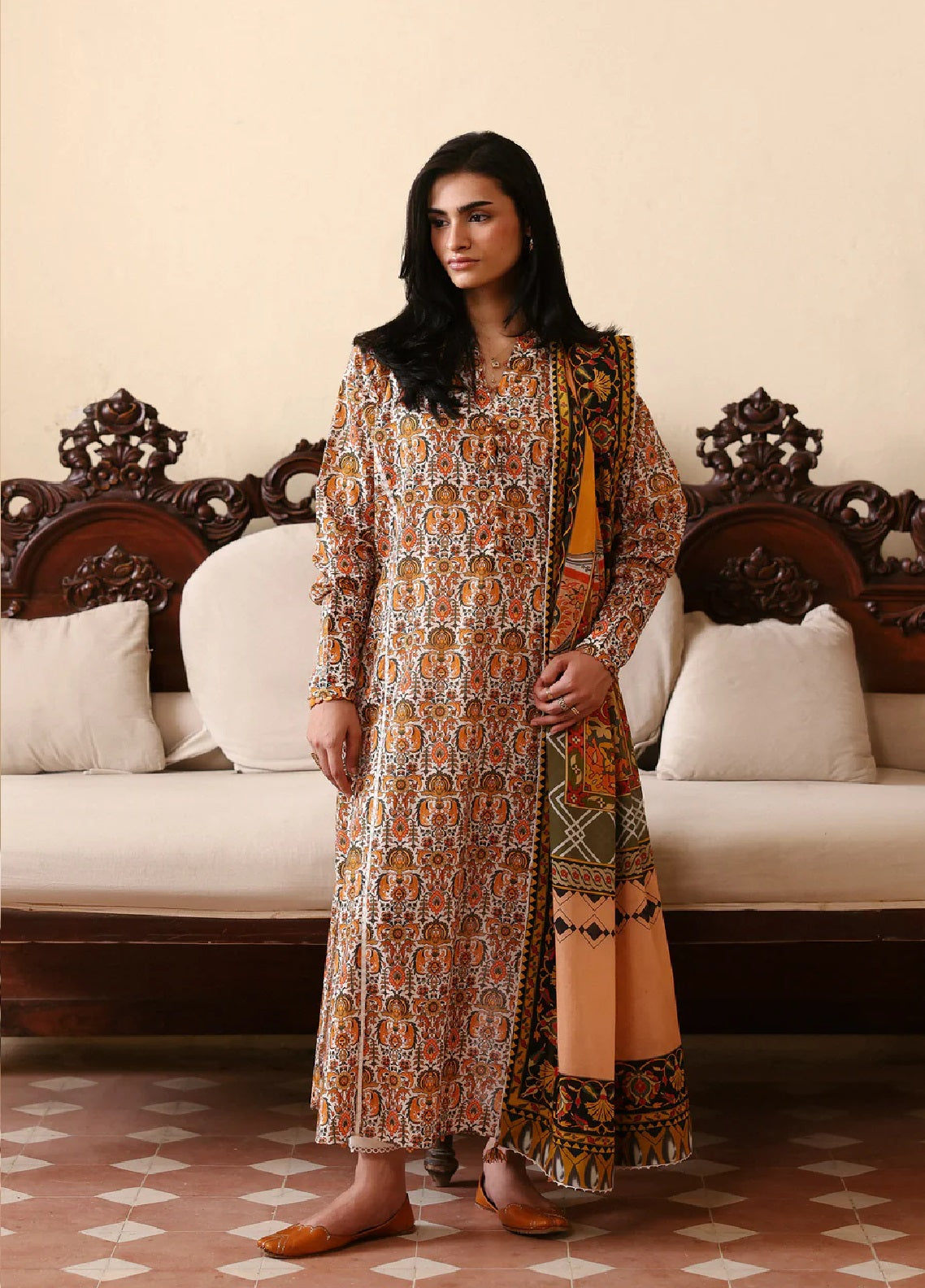 Zaha By Khadijah Shah Printed Lawn 3 Piece Unstitched Suits ZH26AP D-APL-05 SAHAR