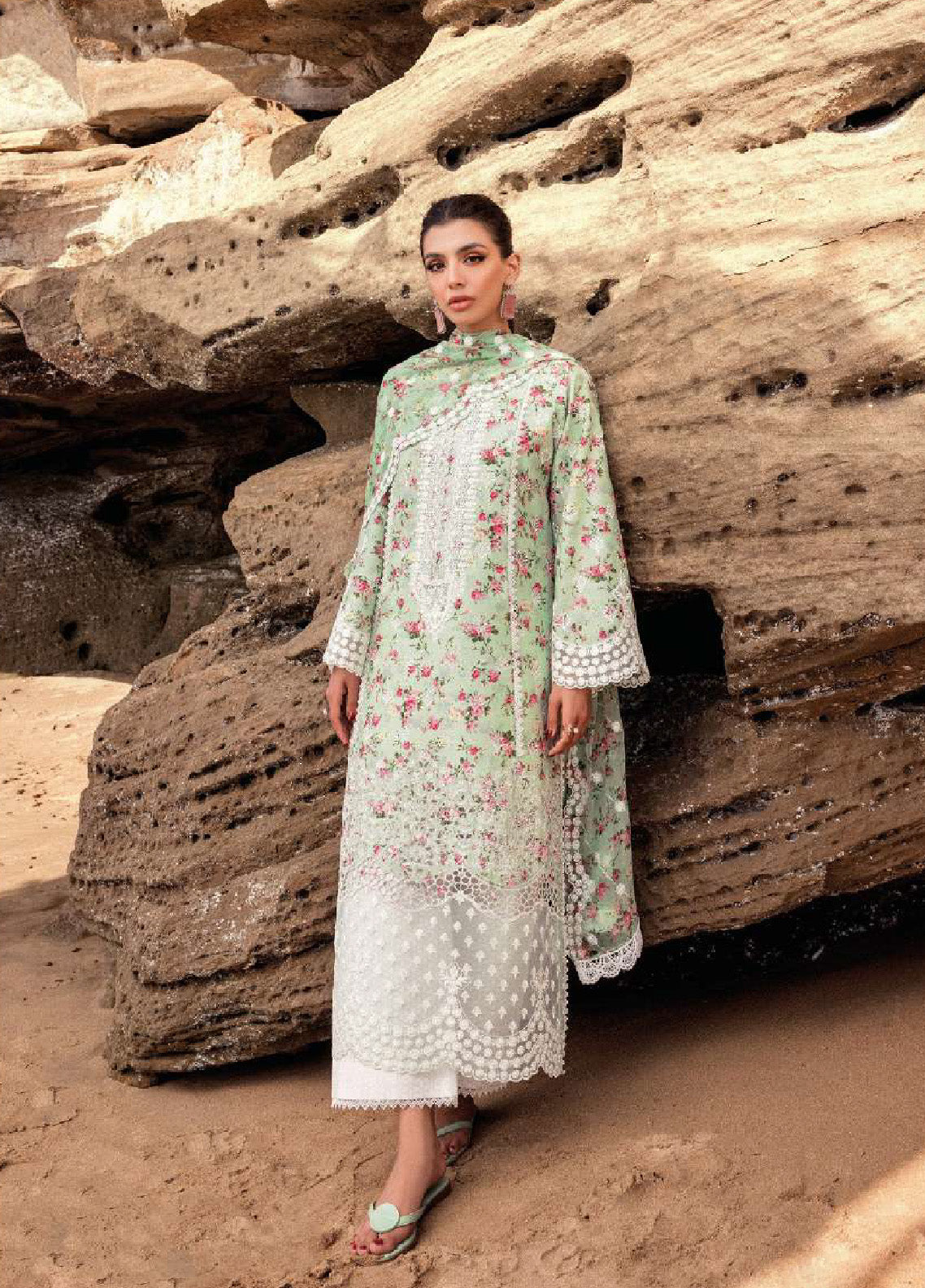 Zainab Chottani Embroidered Lawn Unstitched 3 Piece Suit - ZC24CL 9A ESME