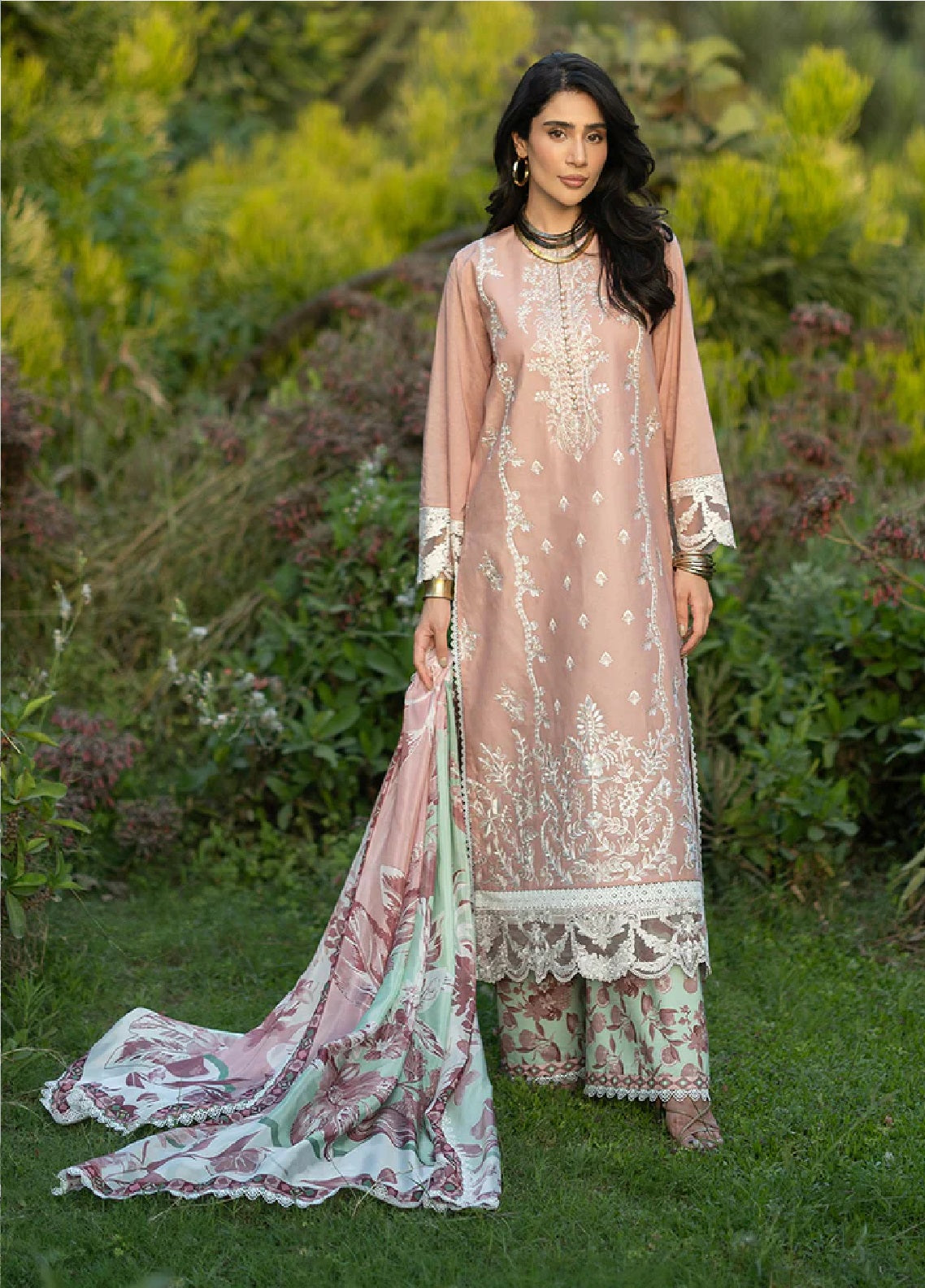 Zainab Chottani Luxury Embroidered Lawn 3 Piece Unstitched Suit ZC26LL D-02 ESME