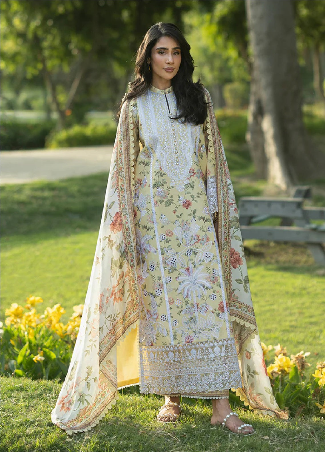 Zainab Chottani Luxury Embroidered Lawn 3 Piece Unstitched Suit ZC26LL D-12 DUNE