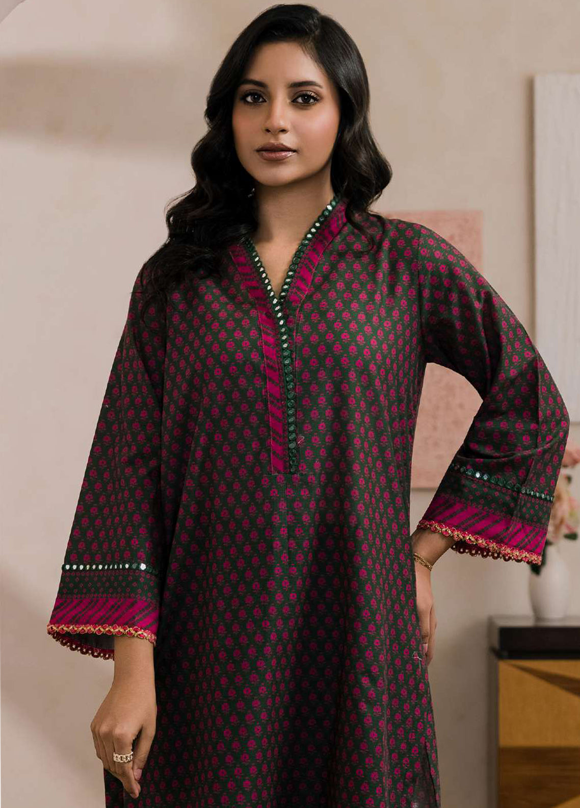 Zellbury Embroidered Lawn 2 Piece Unstitched Shirt Trouser WUS26E20811