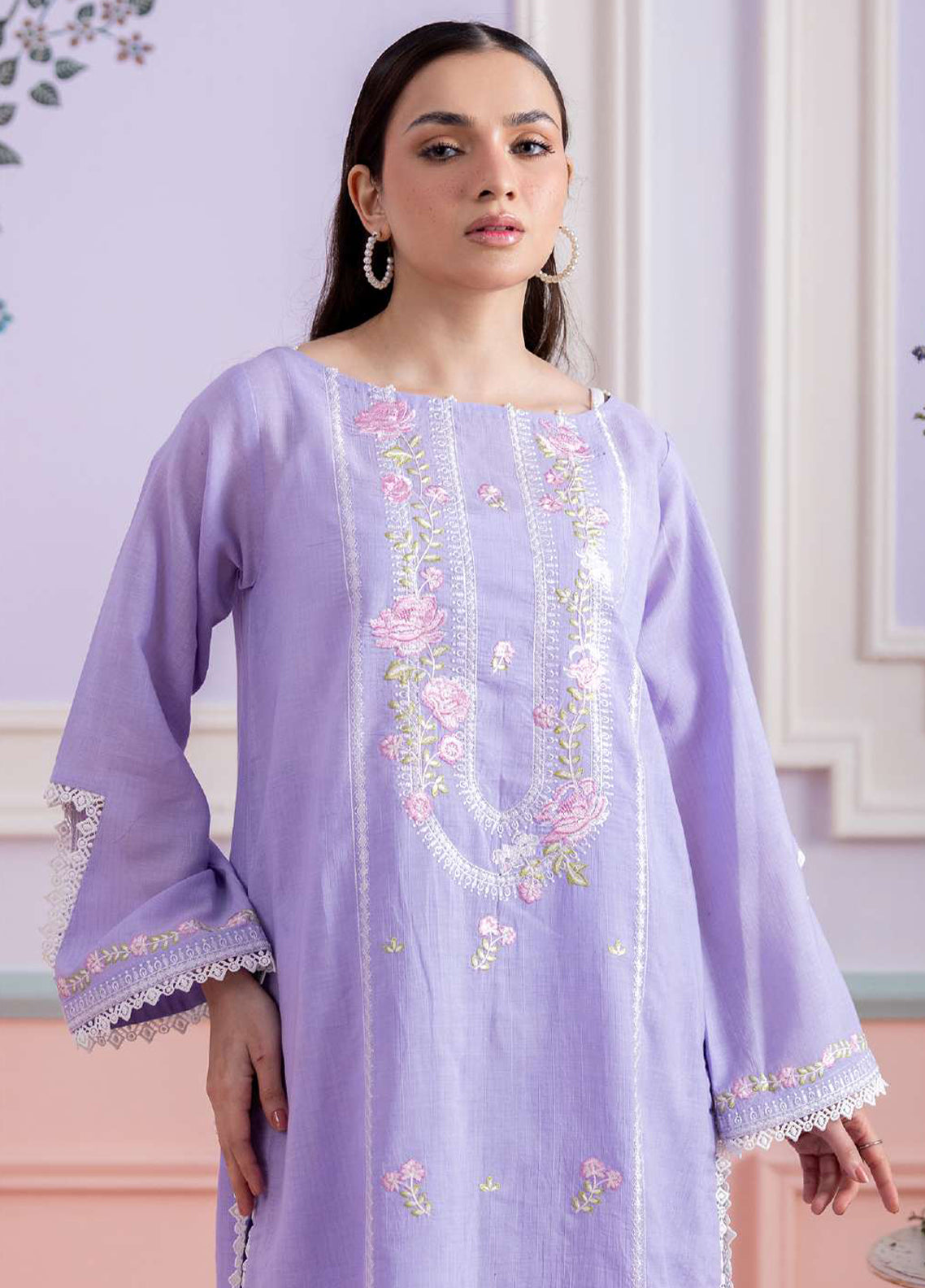 Zellbury Embroidered Lawn 2 Piece Unstitched Shirt Trouser WUS26E21212