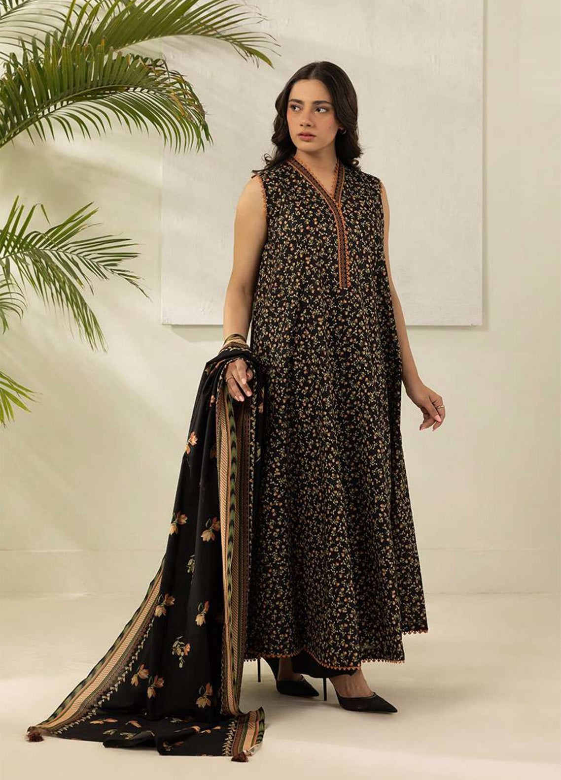 Zellbury Printed Lawn 2 Piece Unstitched Shirt & Dupatta WUS26X20462