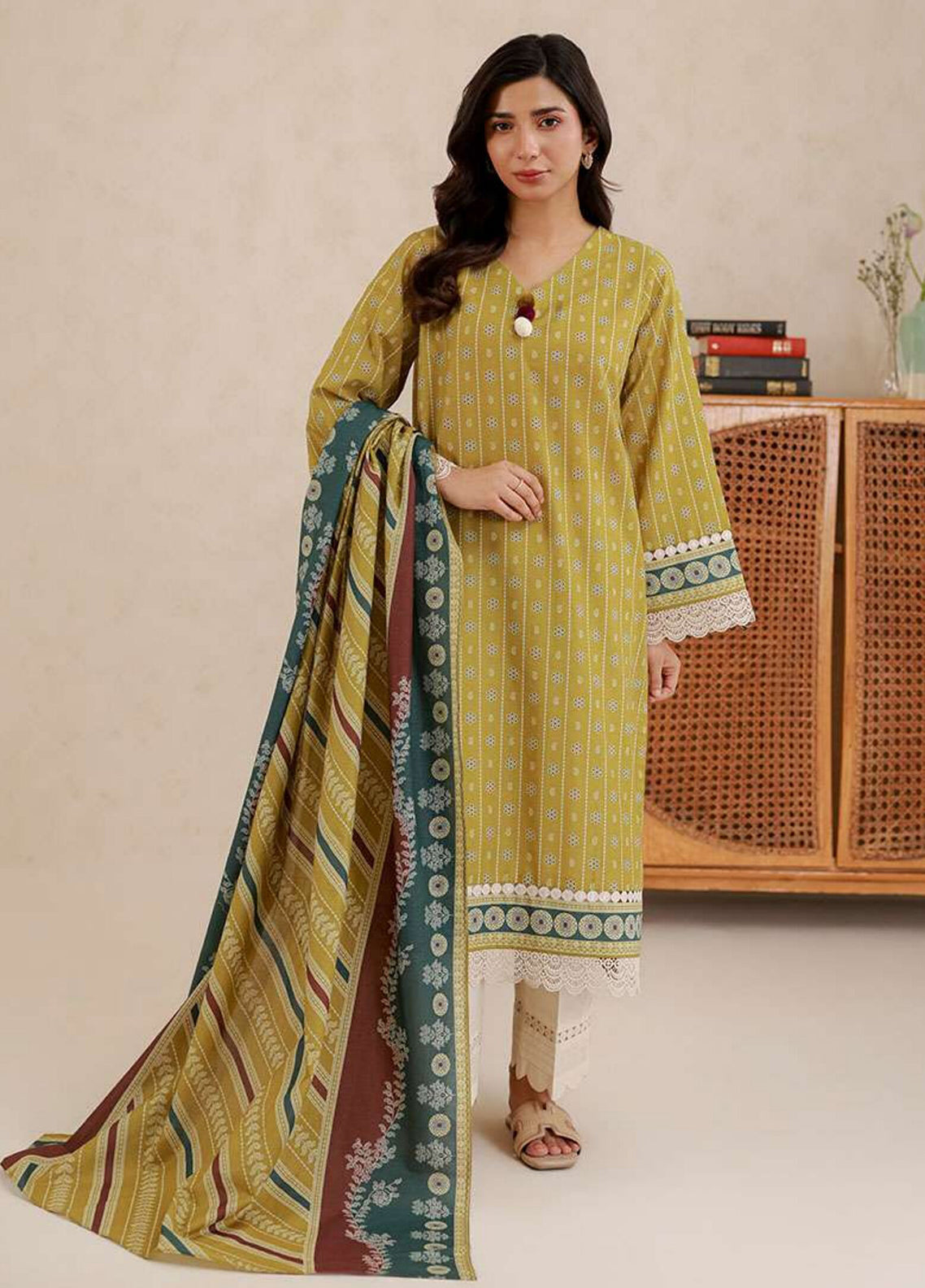 Zellbury Printed Lawn 2 Piece Unstitched Shirt & Dupatta WUS26X20801