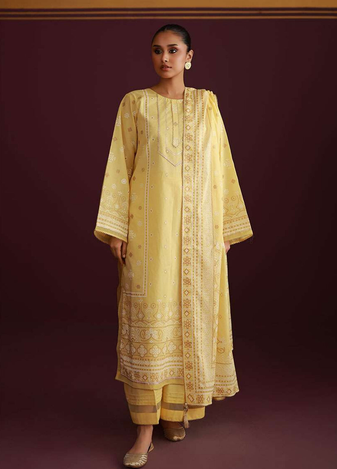 Zellbury Printed Lawn 3 Piece Unstitched Suit WUS26X30772