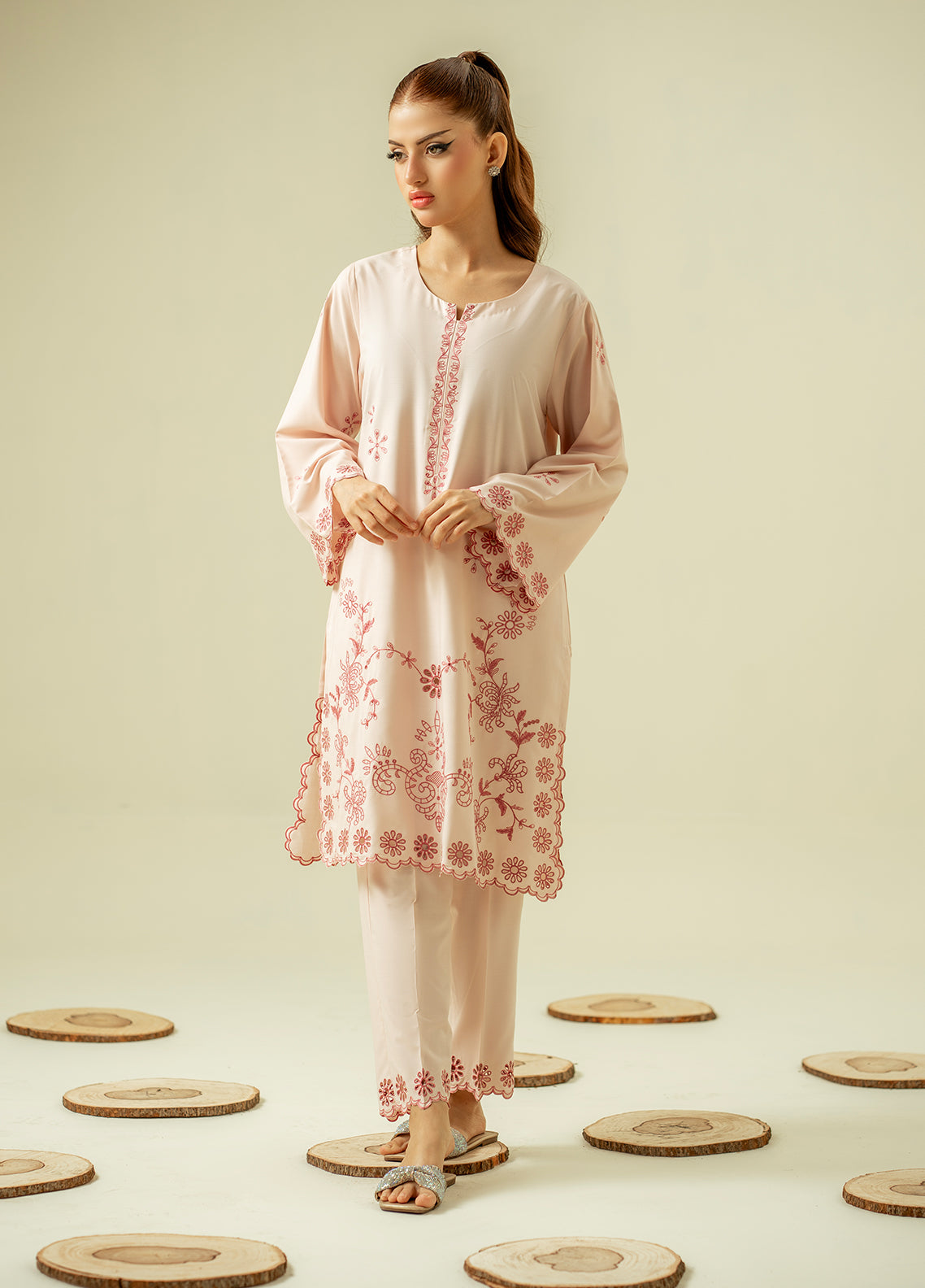 Zouj Embroidered Lawn 2 Piece Stitched Shirt & Trouser SJ26EL D-01