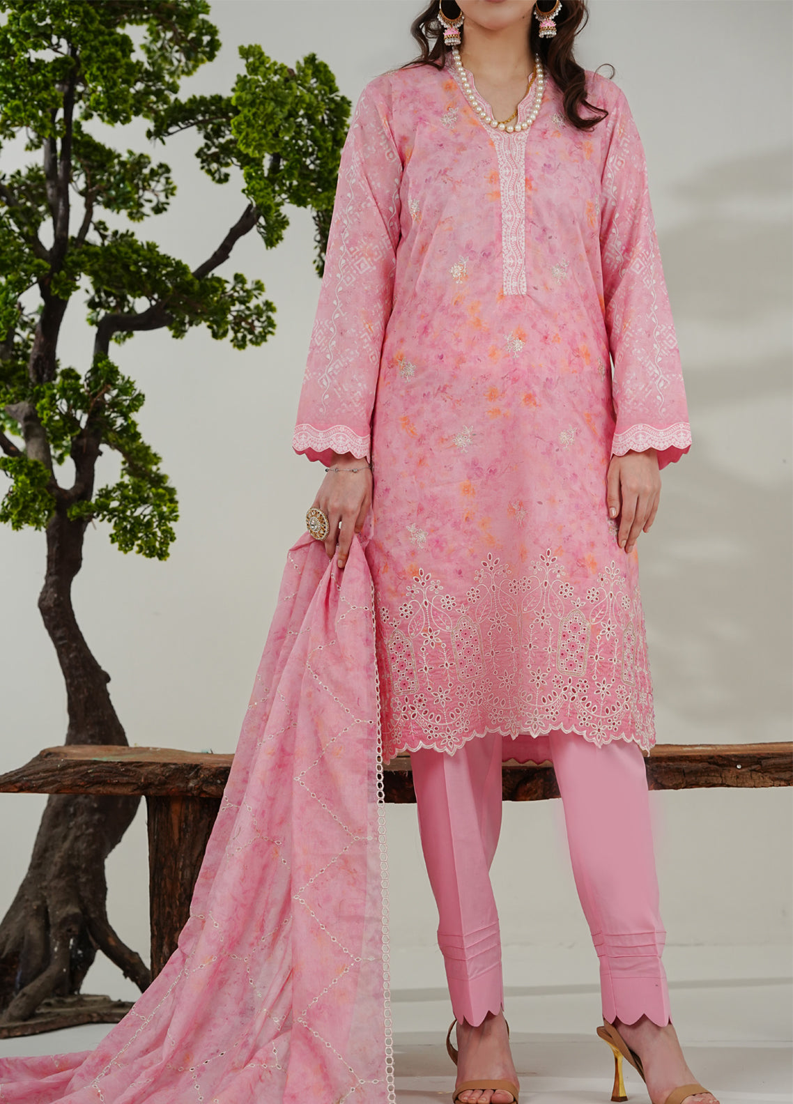 Zynah By VS Textile Premium Chikankari Lawn 3 Piece Unstitched Suit VS26ZPDV14 D-742