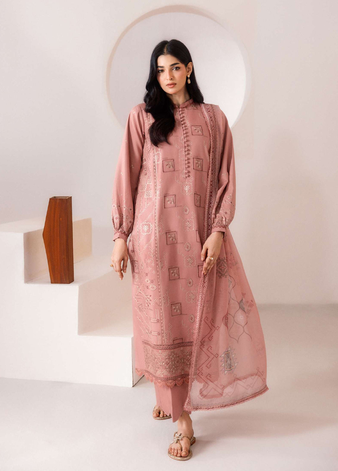 Zync By Florent Embroidered Viscose 3 Piece Unstitched Suit FL26ZI D-FZ-1B