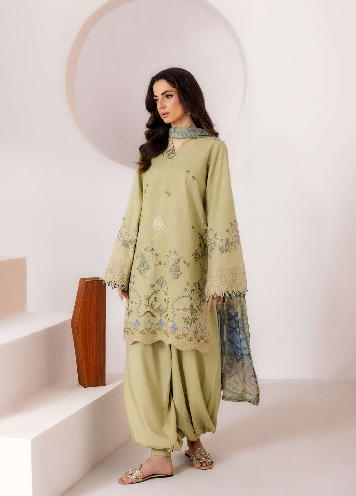 Zync By Florent Embroidered Viscose 3 Piece Unstitched Suit FL26ZI D-FZ-2B
