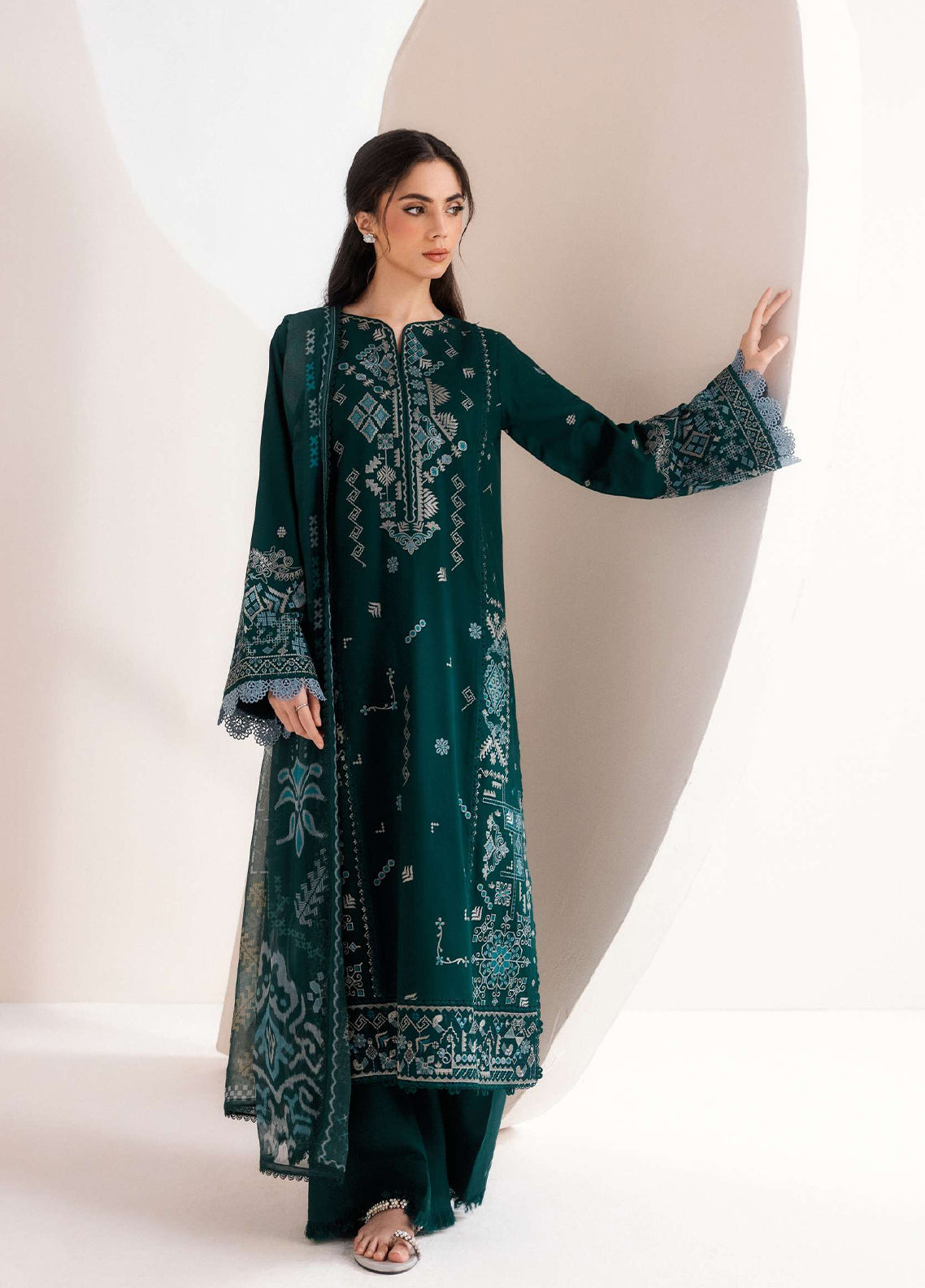 Zync By Florent Embroidered Viscose 3 Piece Unstitched Suit FL26ZI D-FZ-5B