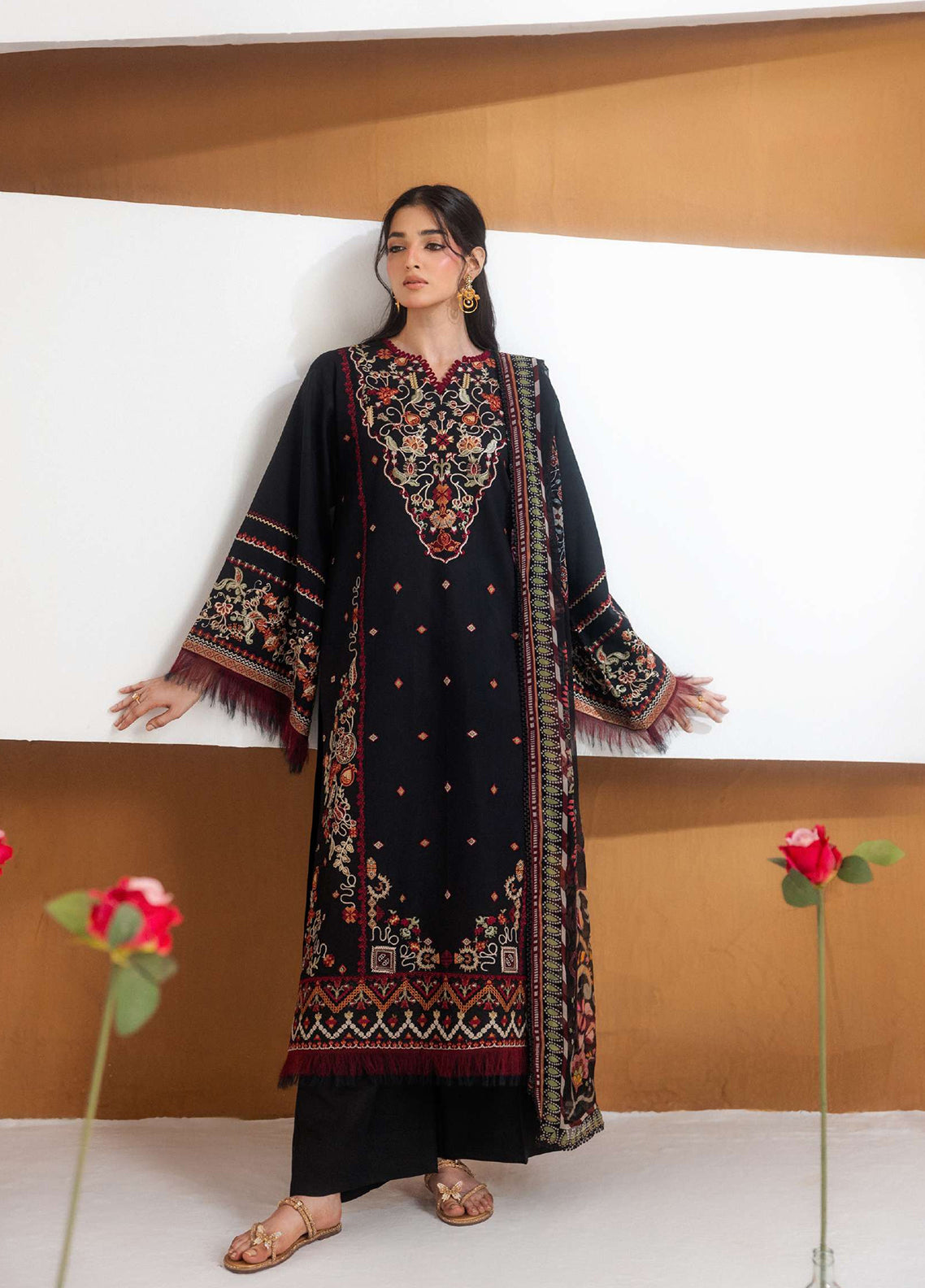 Zync By Florent Embroidered Viscose 3 Piece Unstitched Suit FL26ZI D-FZ-6A