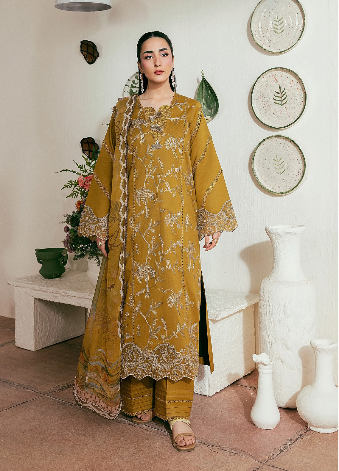 Zync By Florent Luxury Embroidered Lawn 3 Piece Unstitched Suit FL26ZLLV2 D-FZL-2B