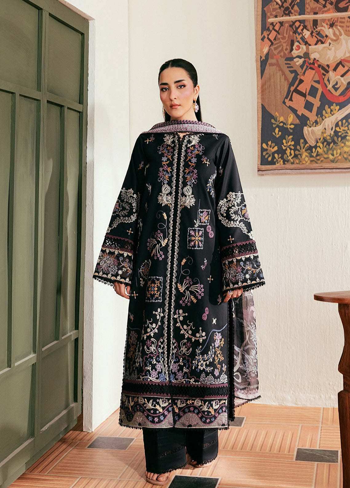 Zync By Florent Luxury Embroidered Lawn 3 Piece Unstitched Suit FL26ZLLV2 D-FZL-3A