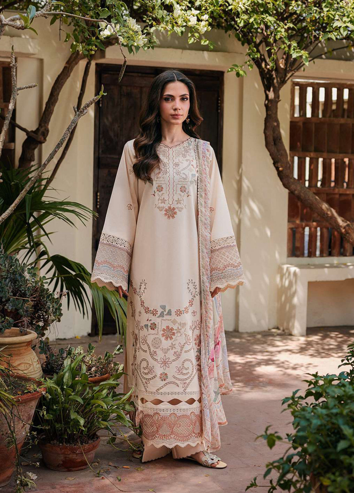 Zync By Florent Luxury Embroidered Lawn 3 Piece Unstitched Suit FL26ZLLV3 D-FZF-5A