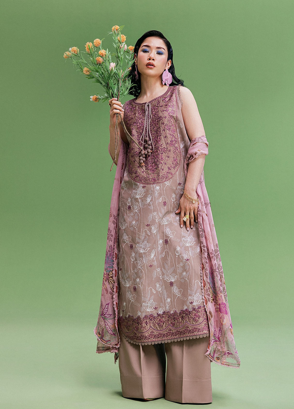 Zync By Florent Printkari Embroidered Lawn 3 Piece Unstitched Suit FL26ZP D-FPK-2A