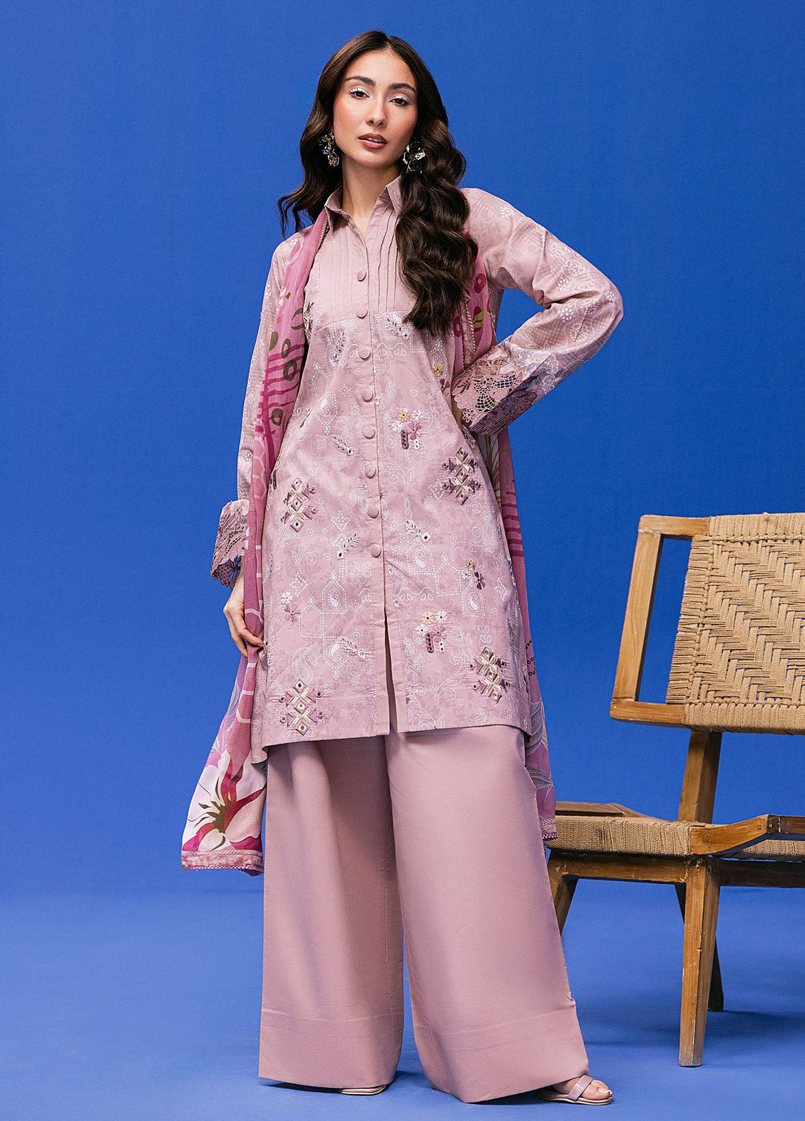 Zync By Florent Printkari Embroidered Lawn 3 Piece Unstitched Suit FL26ZP D-FPK-5A