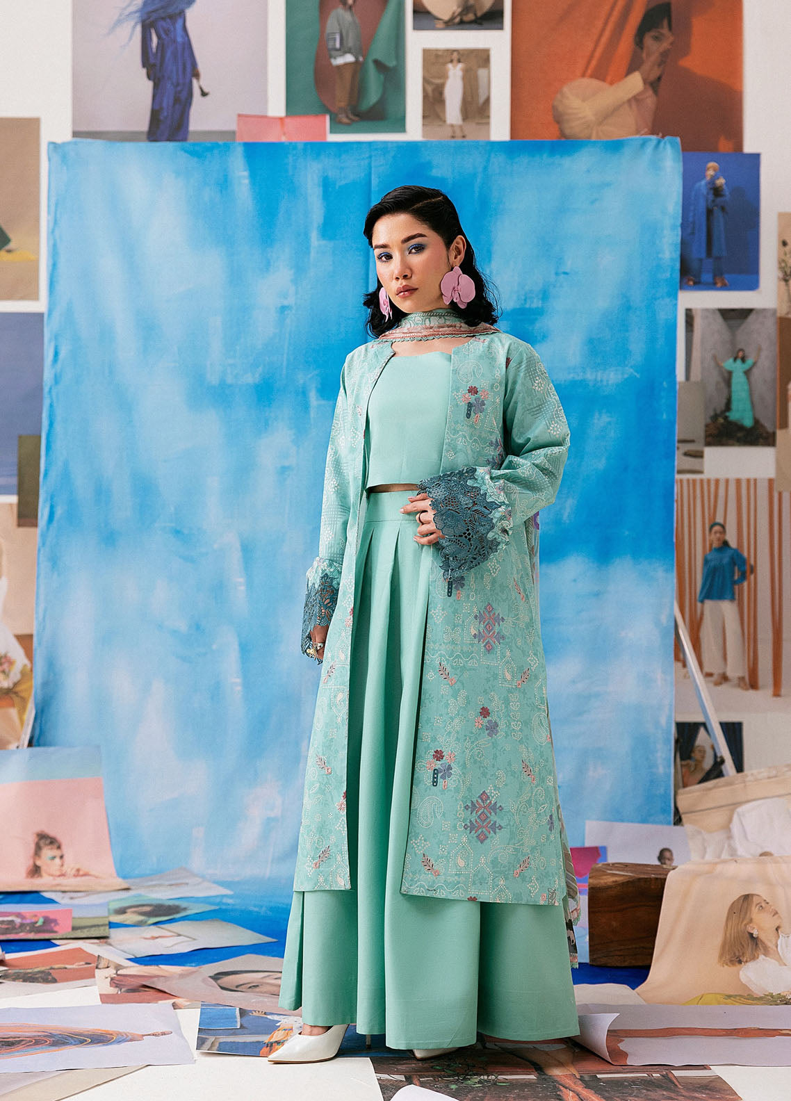 Zync By Florent Printkari Embroidered Lawn 3 Piece Unstitched Suit FL26ZP D-FPK-5B