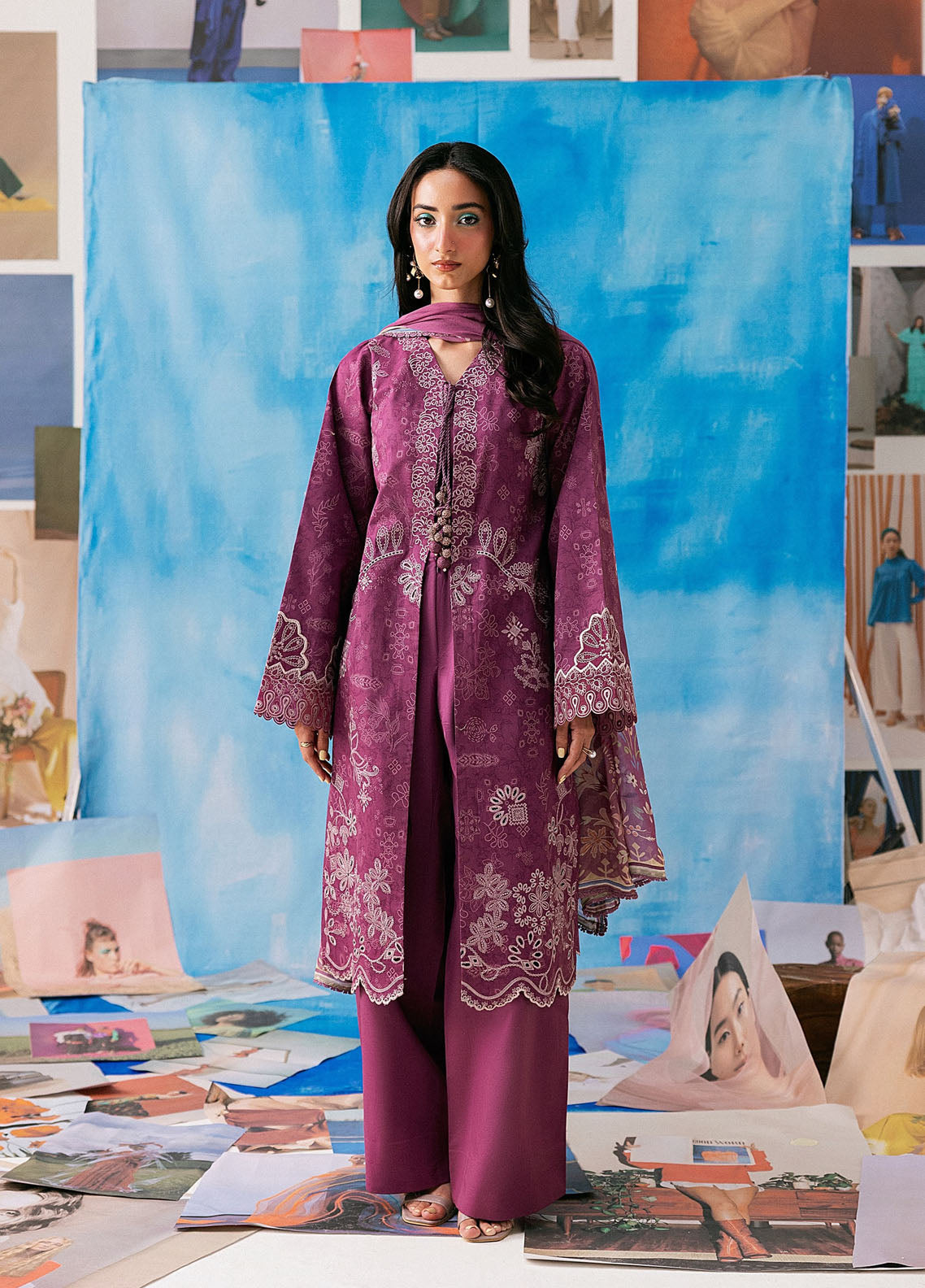 Zync By Florent Printkari Embroidered Lawn 3 Piece Unstitched Suit FL26ZP D-FPK-6A