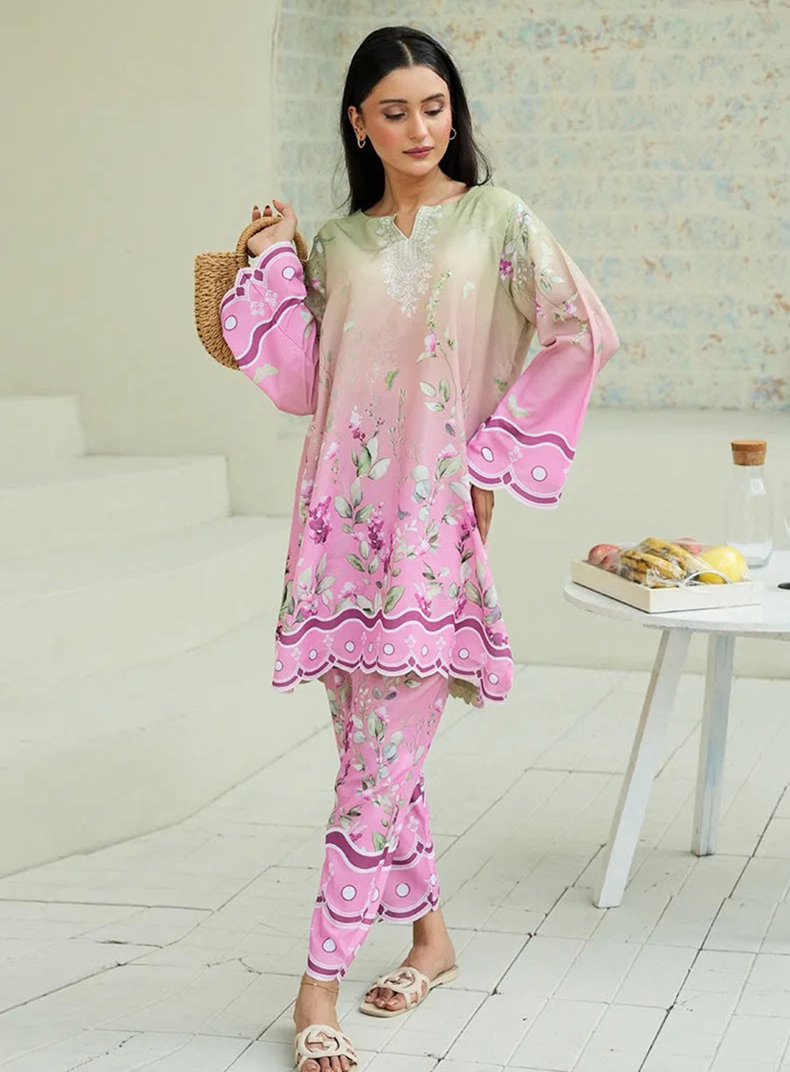Zyrae Printed Lawn 2 Piece Stitched Shirt Trouser ZYR26SPL D-PINK MIST