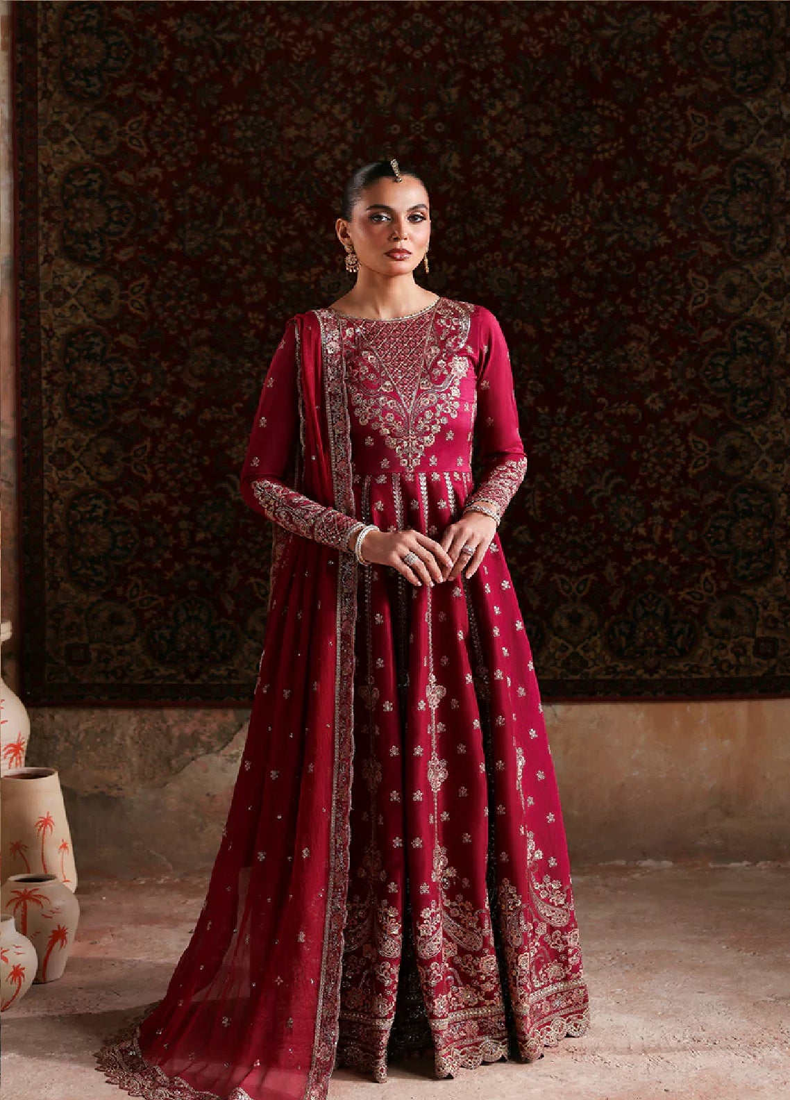 Afsana-E-Silk By Emaan Adeel Embroidered Raw Silk 3 Piece Unstitched Suit EA25AS D-MAHIRA