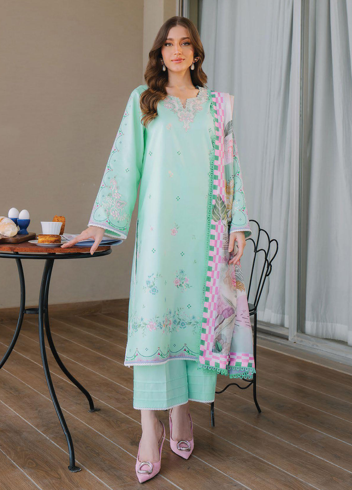 Afsanah By Seran Embroidered Lawn 3 Piece Unstitched Suit SRN26AV1 D-14 ELAYA