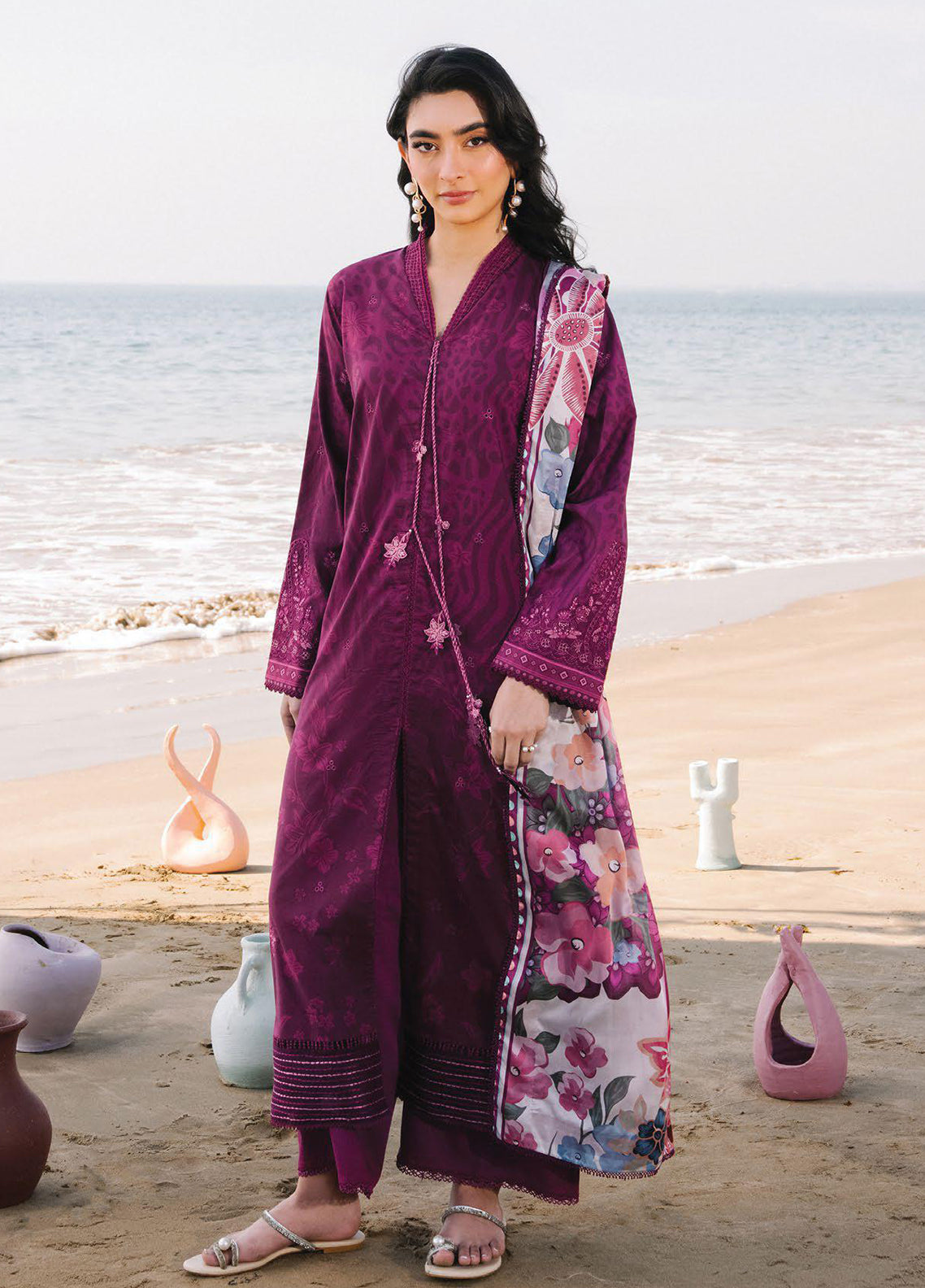 Afsanah By Seran Embroidered Lawn 3 Piece Unstitched Suit SRN26AV1 D-15 RIYA