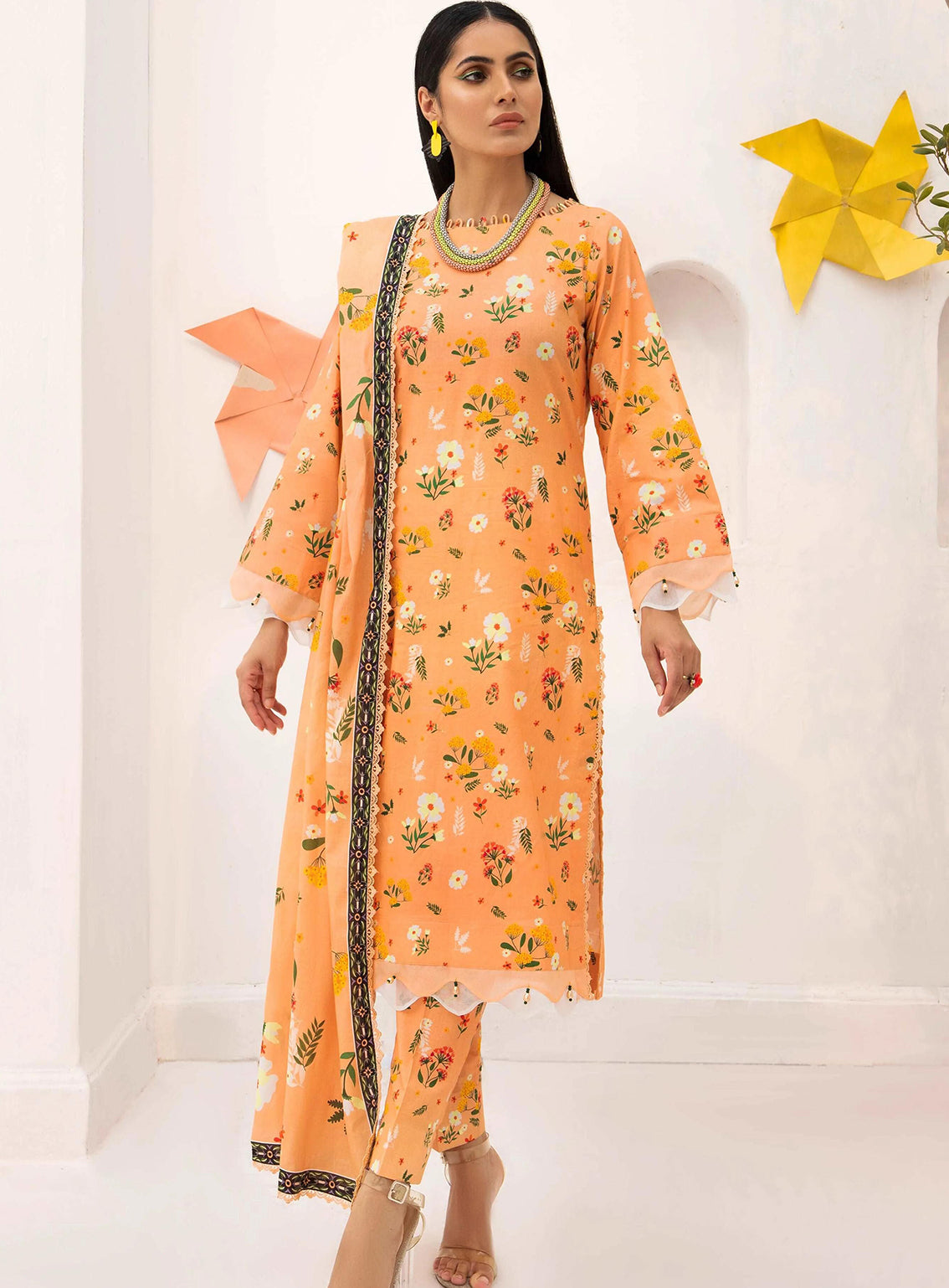 Alzohaib Coco Popup Printed Cambric 3 Piece Unstitched Suit AZ24CP CPC-24-04