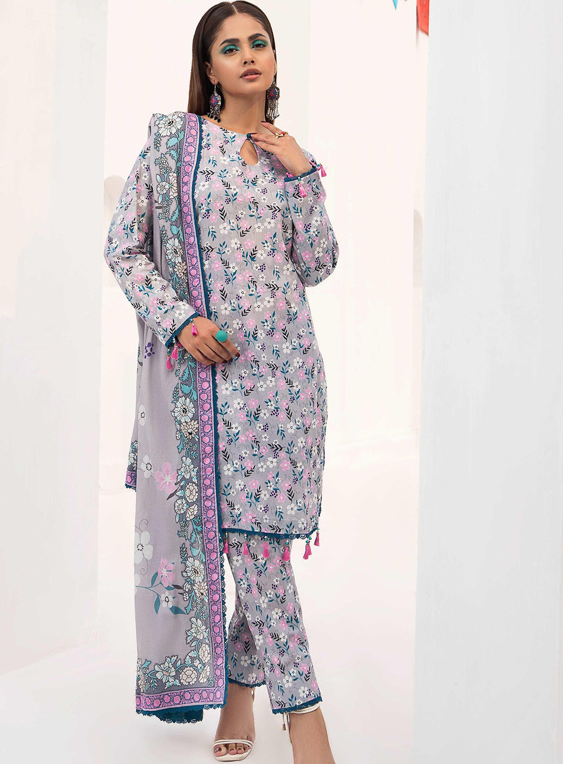 Alzohaib Coco Popup Printed Cambric 3 Piece Unstitched Suit AZ24CP CPC-24-07