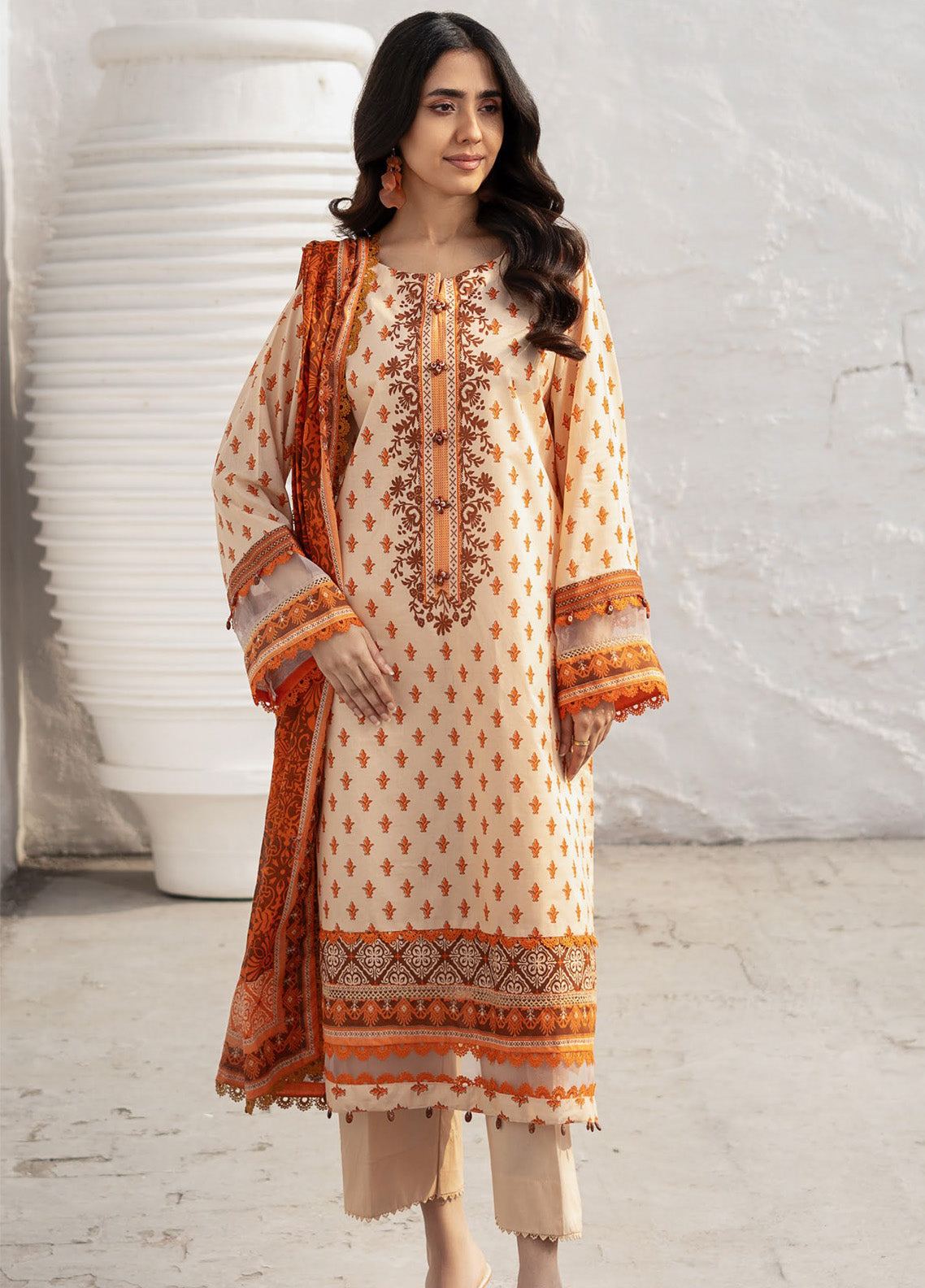 Alzohaib Colors Digital Printed Lawn 3 Piece Unstitched Suit AZ24CDP D-07