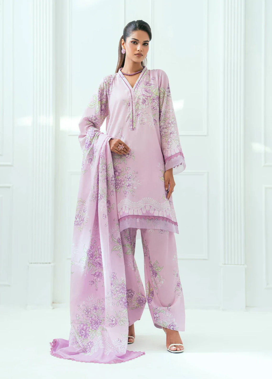 Amal By Minha Luxury Printed Lawn 3 Piece Unstitched Suit AM25MLL AM-04