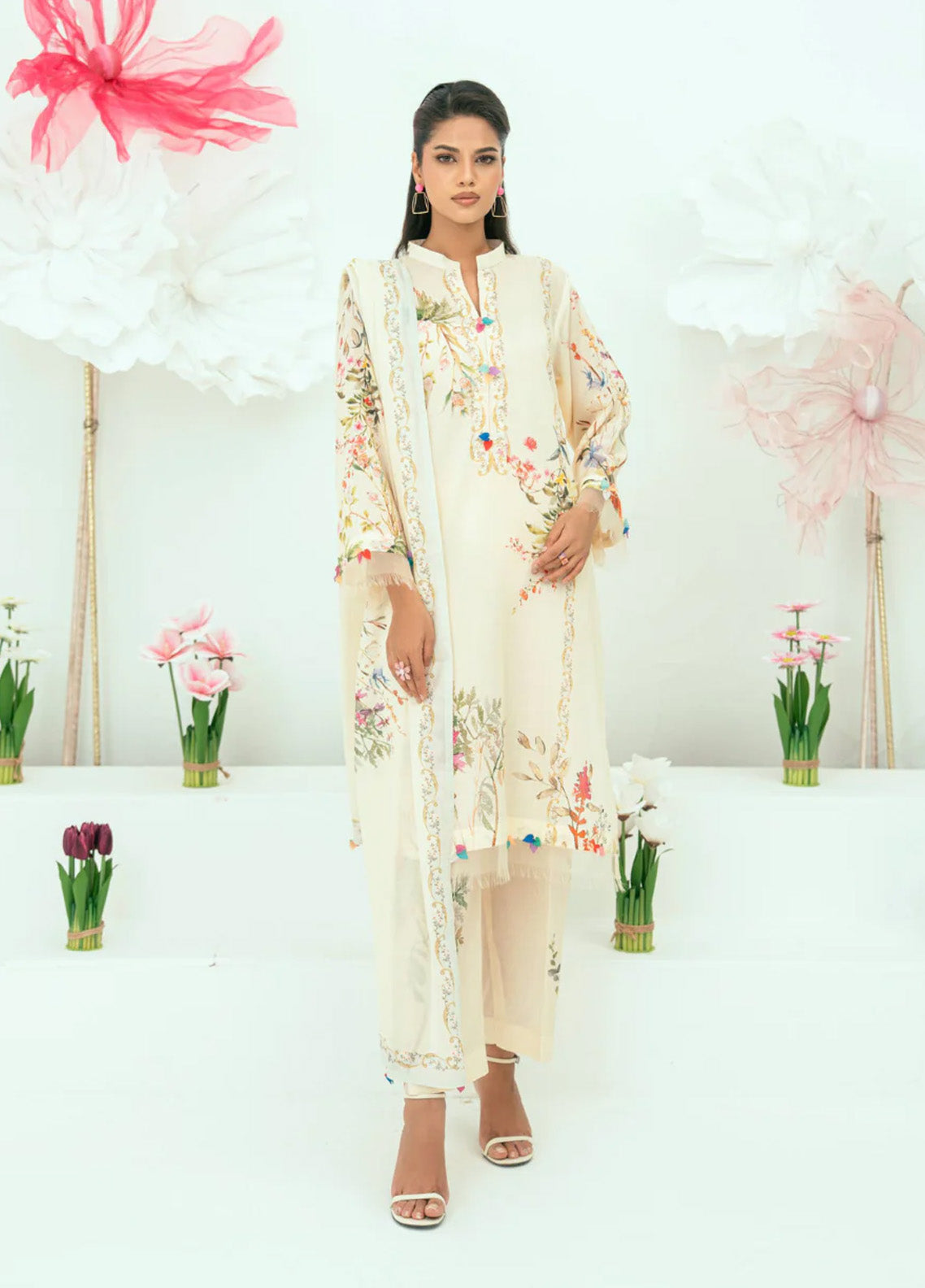 Amal By Minha Luxury Printed Lawn 3 Piece Unstitched Suit AM25MLL AM-06