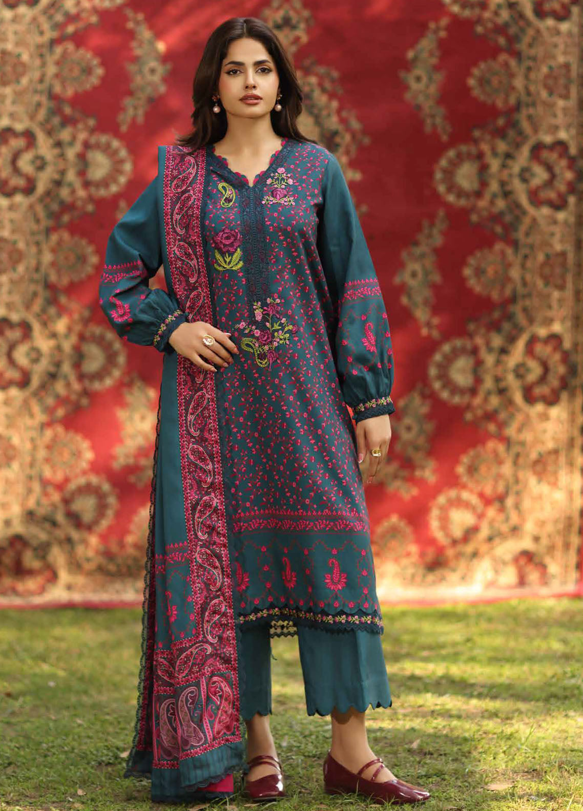 Aniiq By Charizma Embroidered Linen 3 Piece Unstitched Suit CH25AELV2 D-ANW6-16