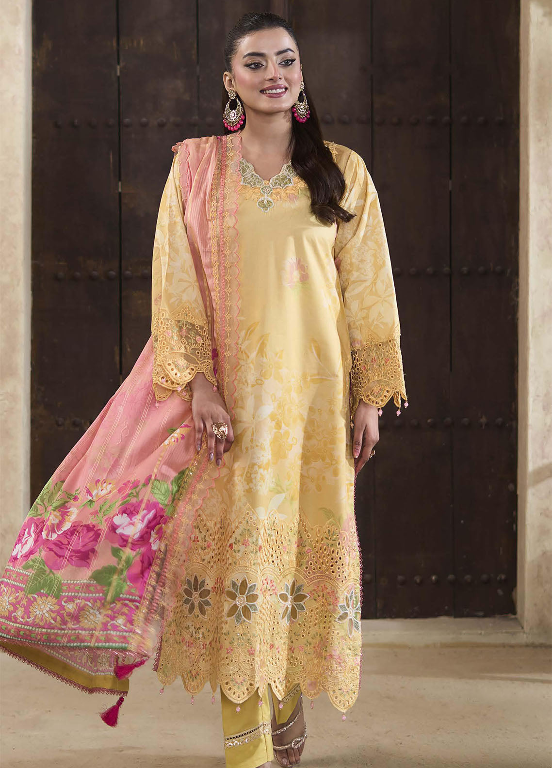 Applique Kari By Alzohaib Embroidered Cutwork Lawn 3 Piece Unstitched Suit AZ26AKEC D-03