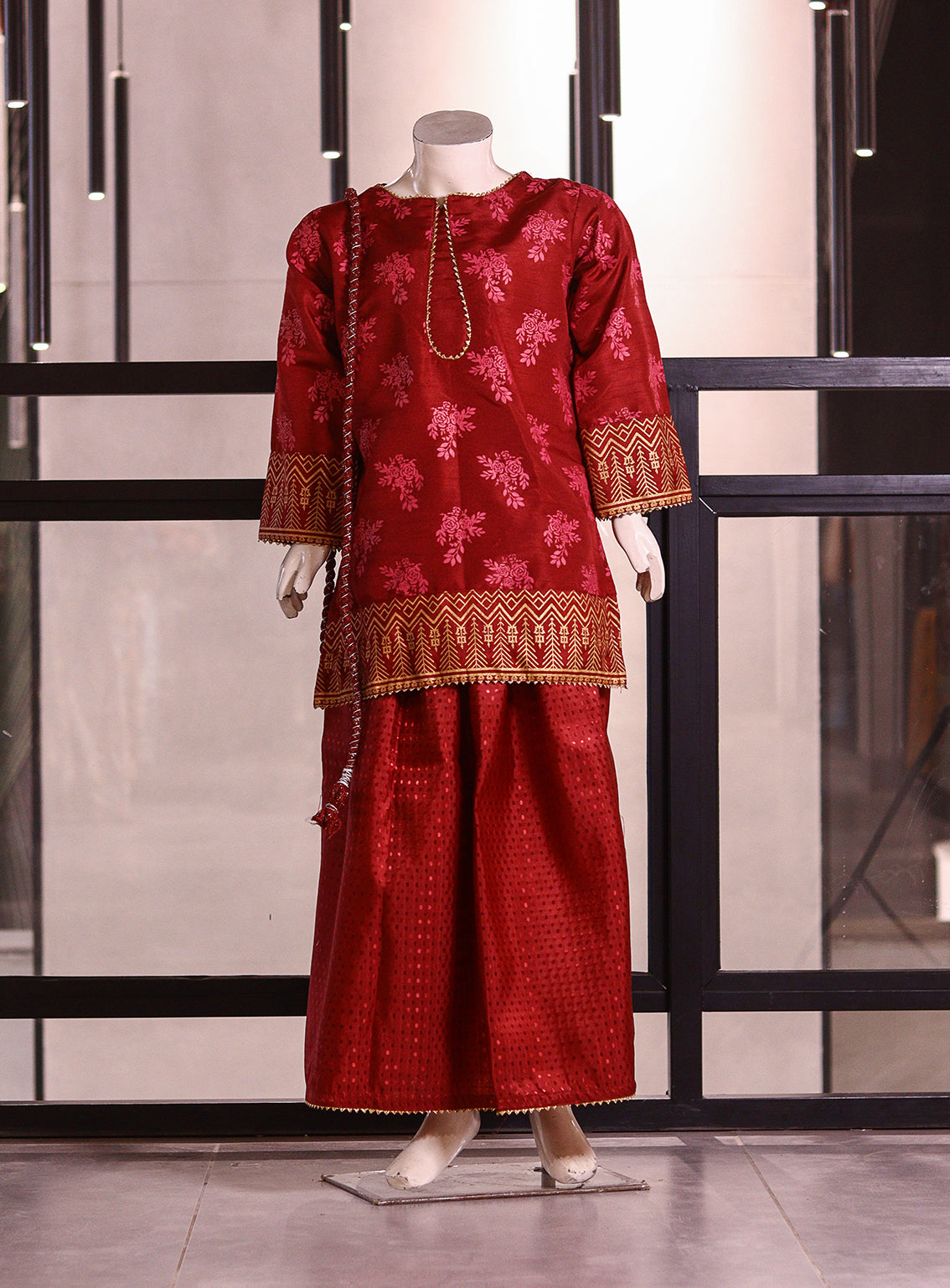 Aroob Printed Cotton Silk 3 Piece Stitched Suit ARB25G D-0230-MN