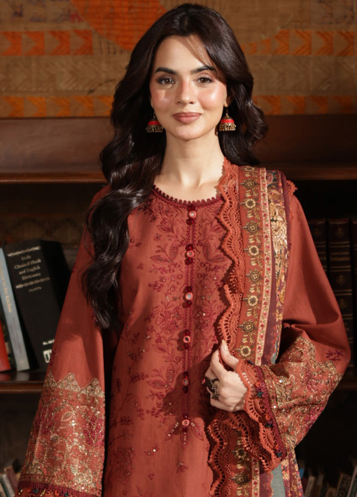 Asim Jofa Embroidered Khaddar Winter 3 Piece Unstitched Suit AJ24UW AJUW-15