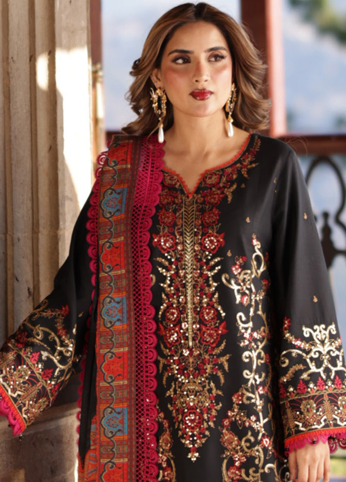 Asim Jofa Embroidered Viscose Winter 3 Piece Unstitched Suit AJ24UW AJUW-28