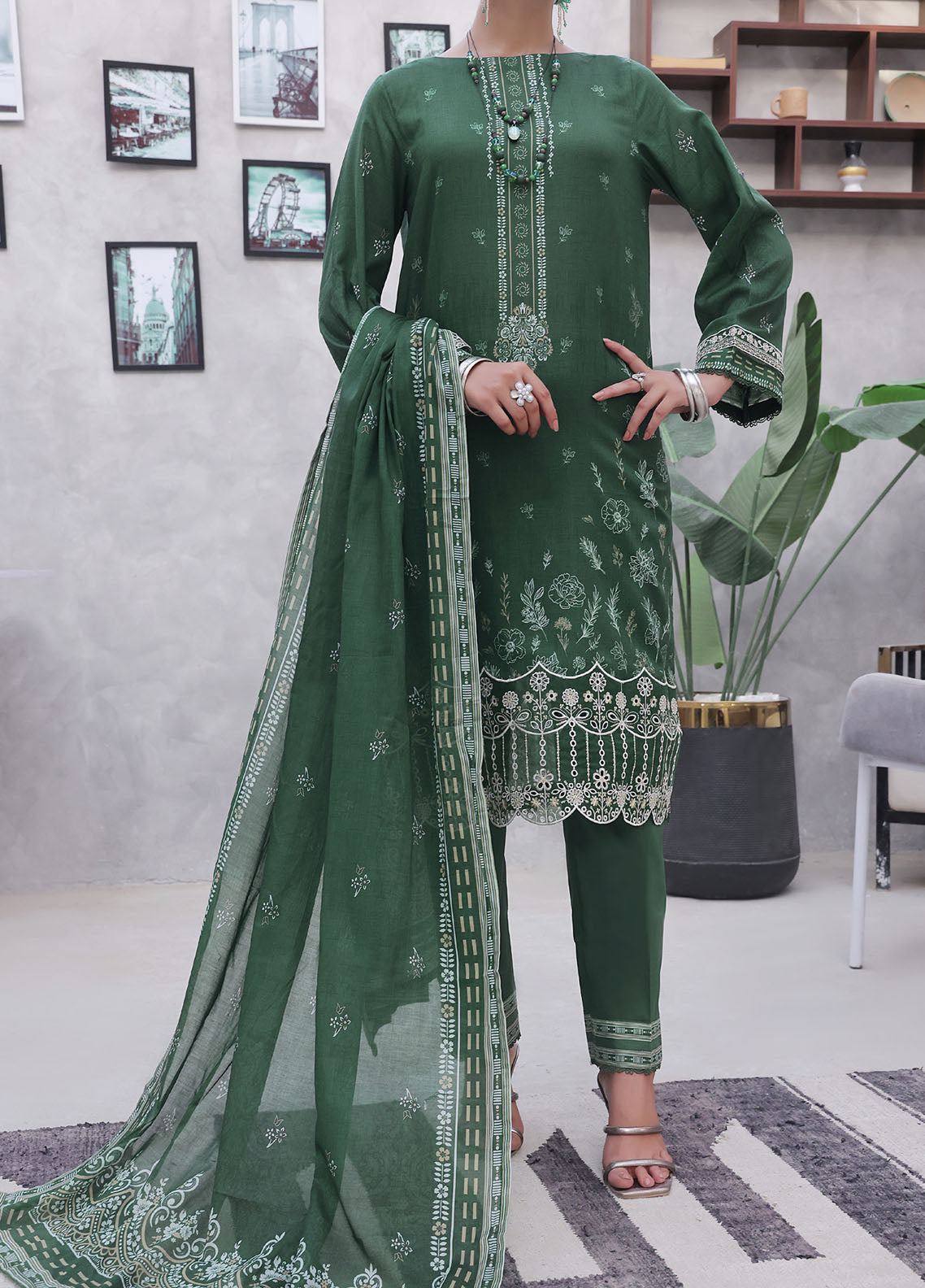 Ayesha Alishba By VS Textile Embroidered Lawn 3 Piece Unstitched Suit VS25AAELE D-59