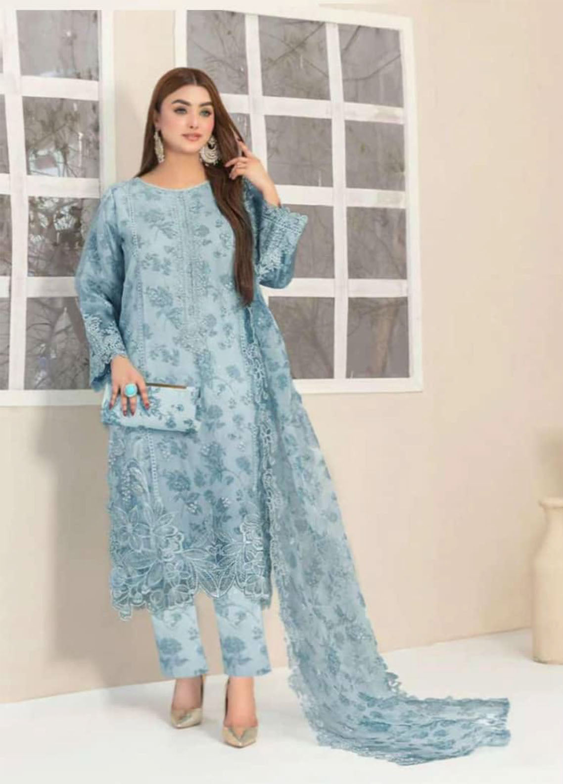 Aylaa By Schick Embroidered Fancy Chiffon 3 Piece Stitched Suit SDH25AV1 D-SEF-01