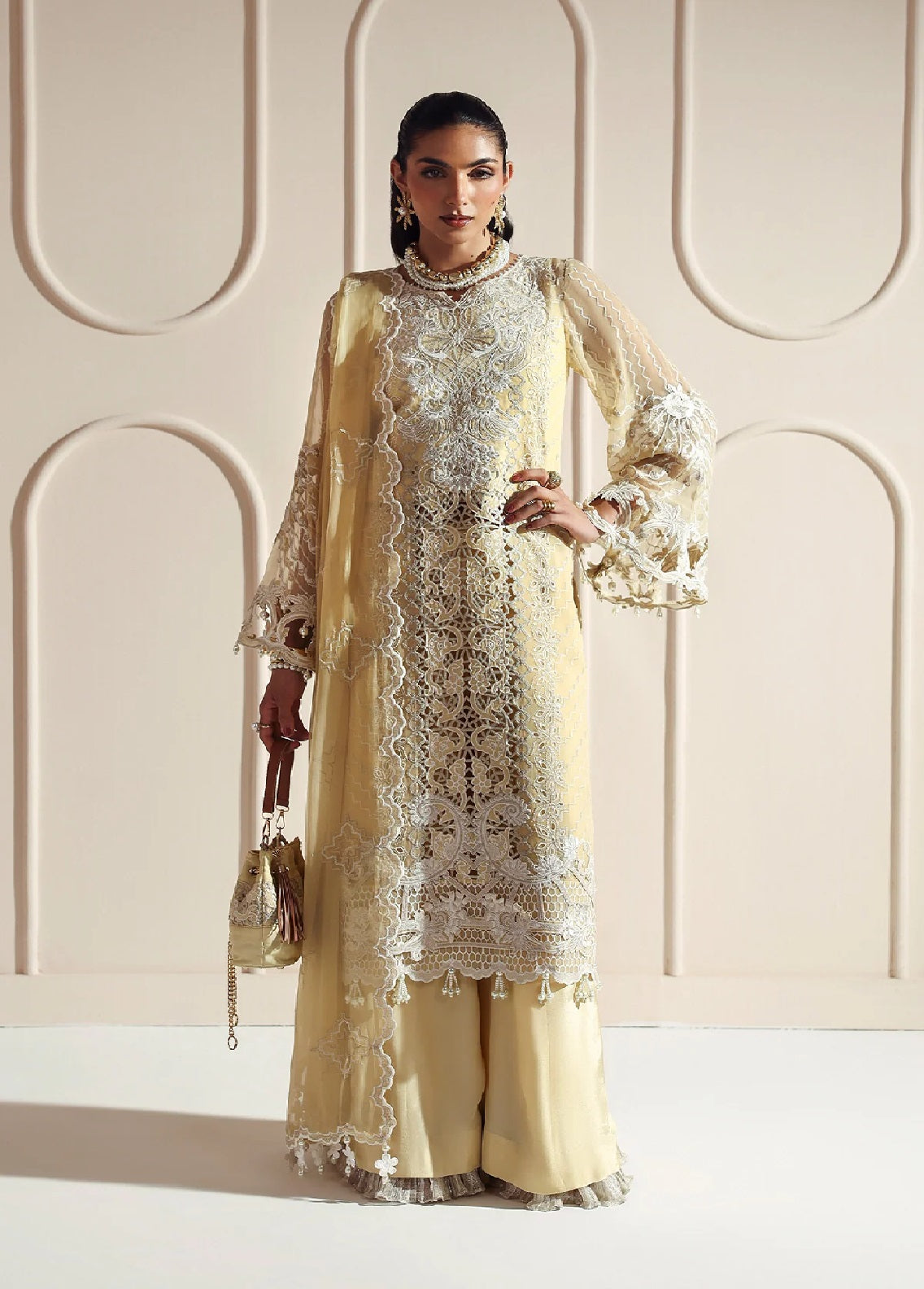 Aymal By Alizeh Fashion Luxury Embroidered Chiffon 3 Piece Unstitched Suit AF25AV2 D-04 AIRA
