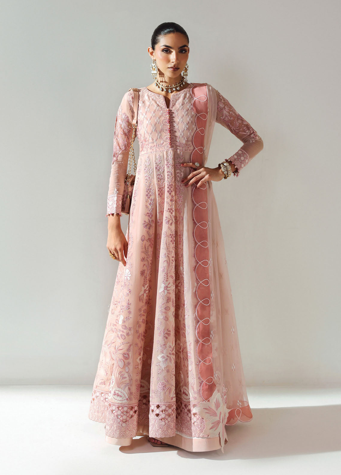 Aymal By Alizeh Fashion Luxury Embroidered Chiffon 3 Piece Unstitched Suit AF25AV2 D-07 ILMAN
