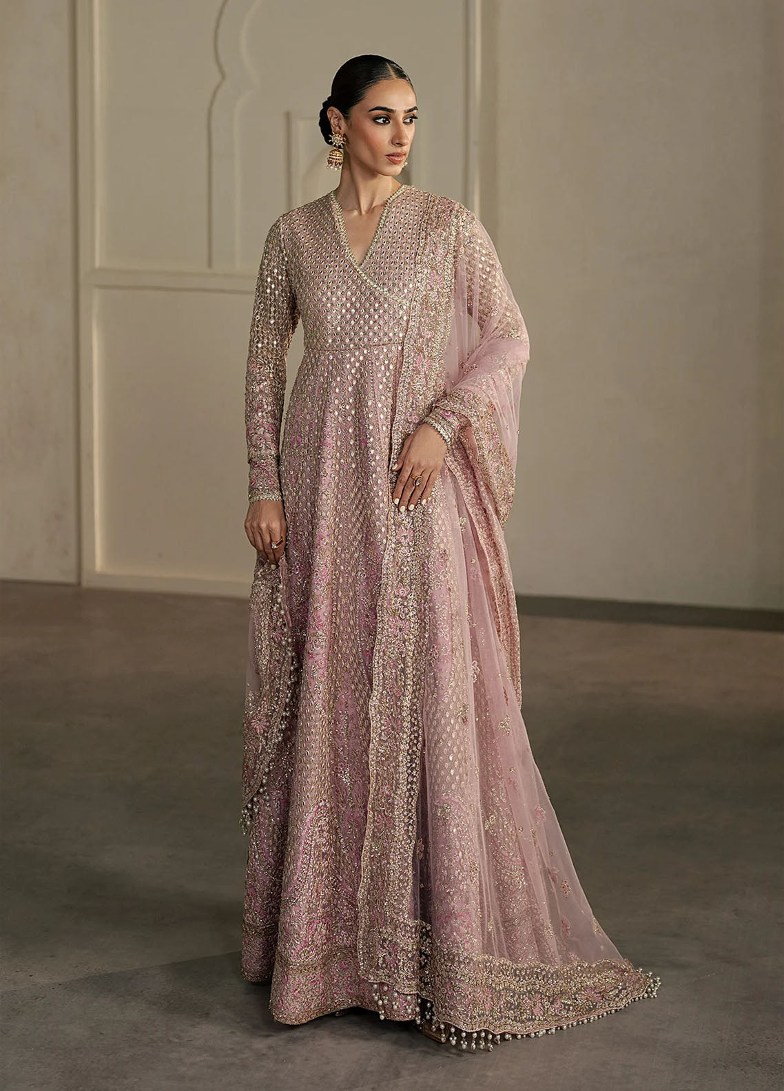 Ayzel By Afrozeh Pehli Nazar Embroidered Net 3 Piece Unstitched Suit AF25APNF D-10 SAVERA