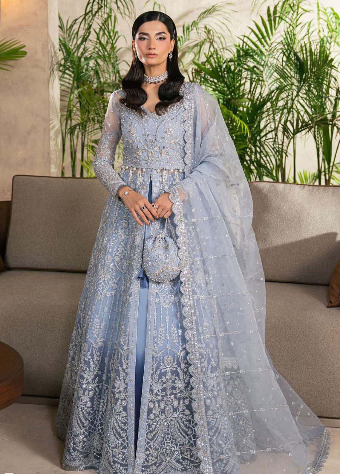 Azira By Gulaal Luxury Embroidered Organza 3 Piece Unstitched Suit GL25ALF D-LFU-02 ZAHIRA