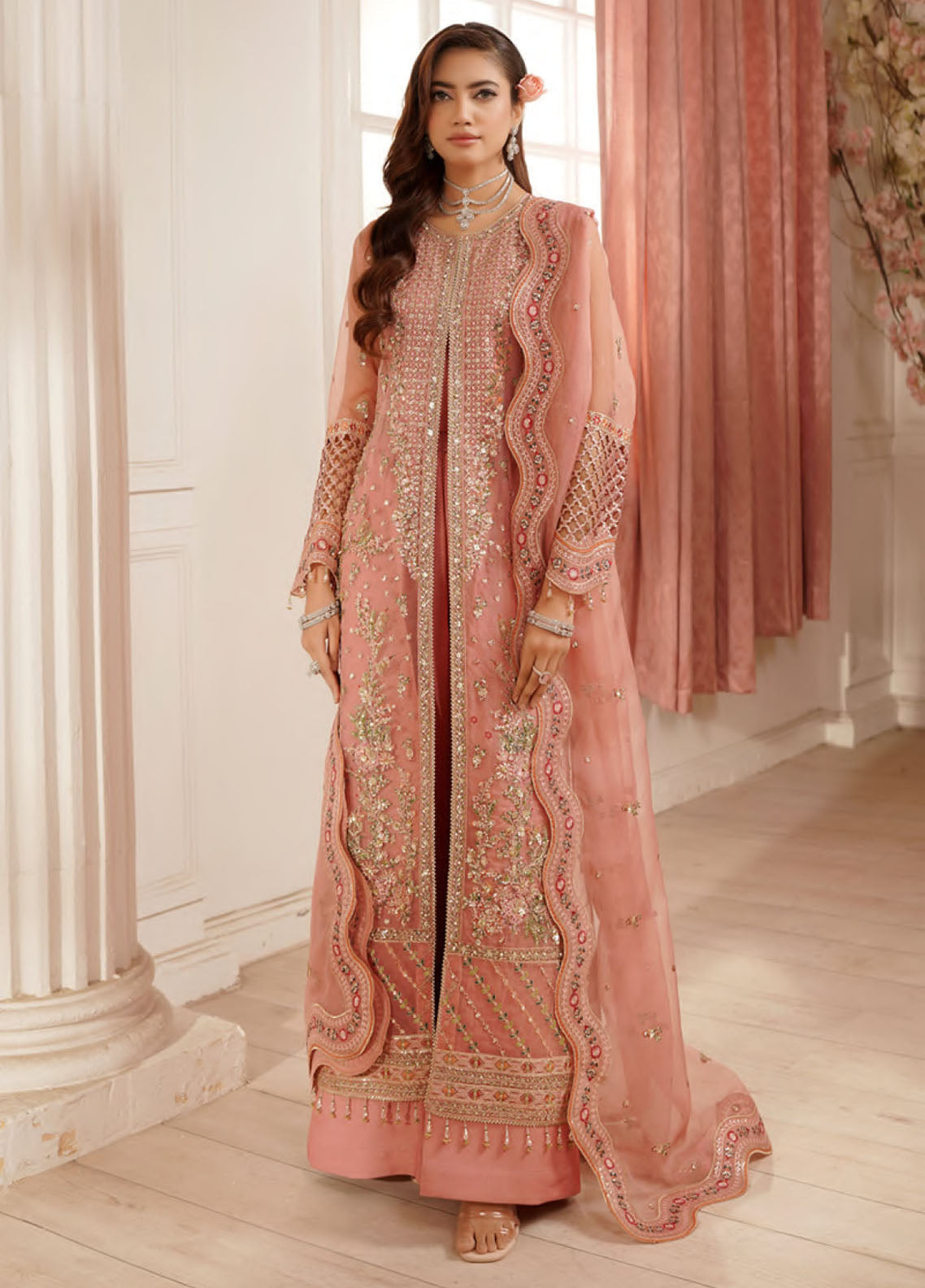 Best Of Maryam's Formals Embroidered Organza 3 Piece Unstitched Suit MY25BOM D-TBR-0007 SIBEL