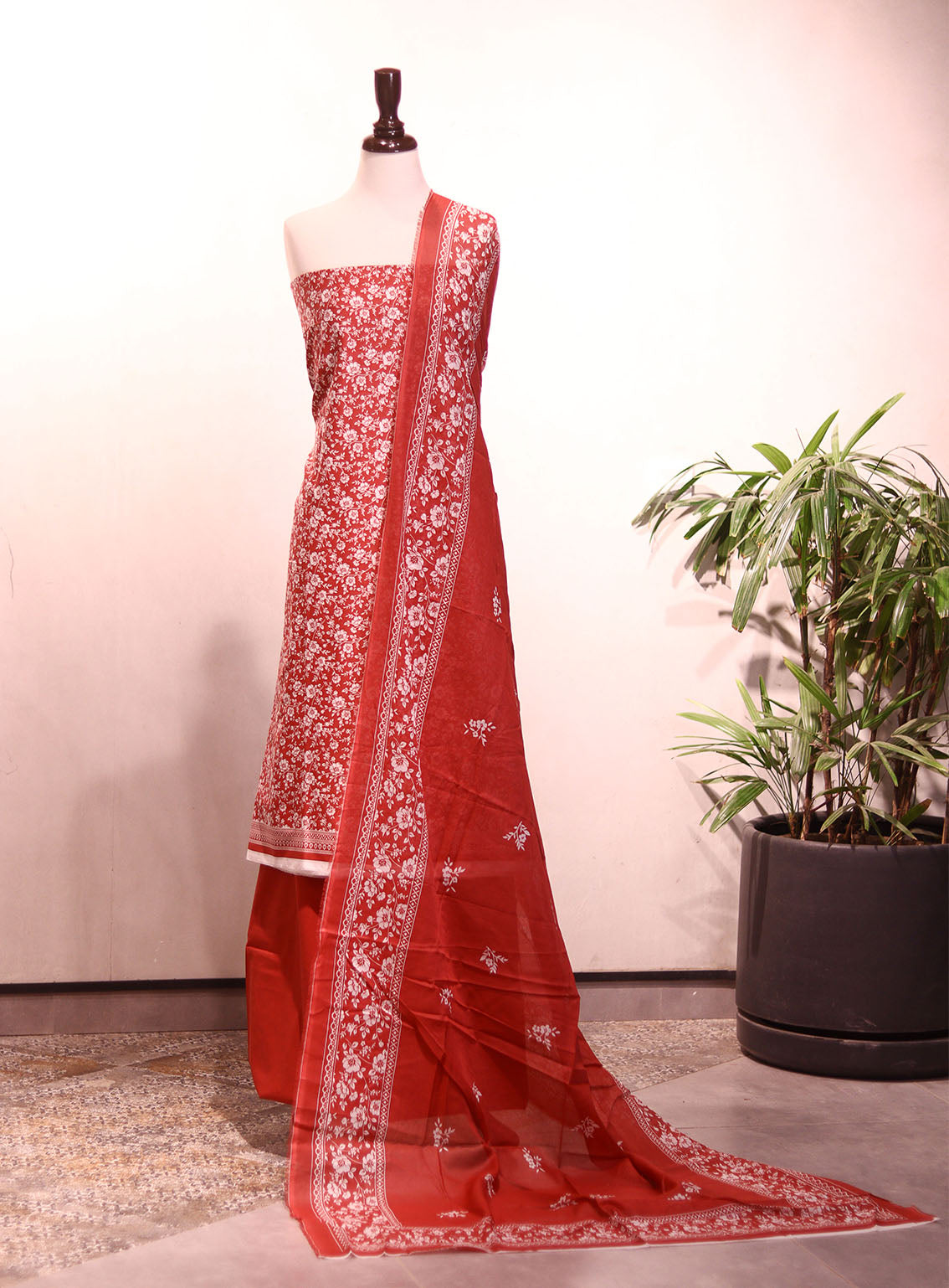 Bin Saeed Digital Printed Cotton 3 Piece Unstitched Suit BS25DPC D-174