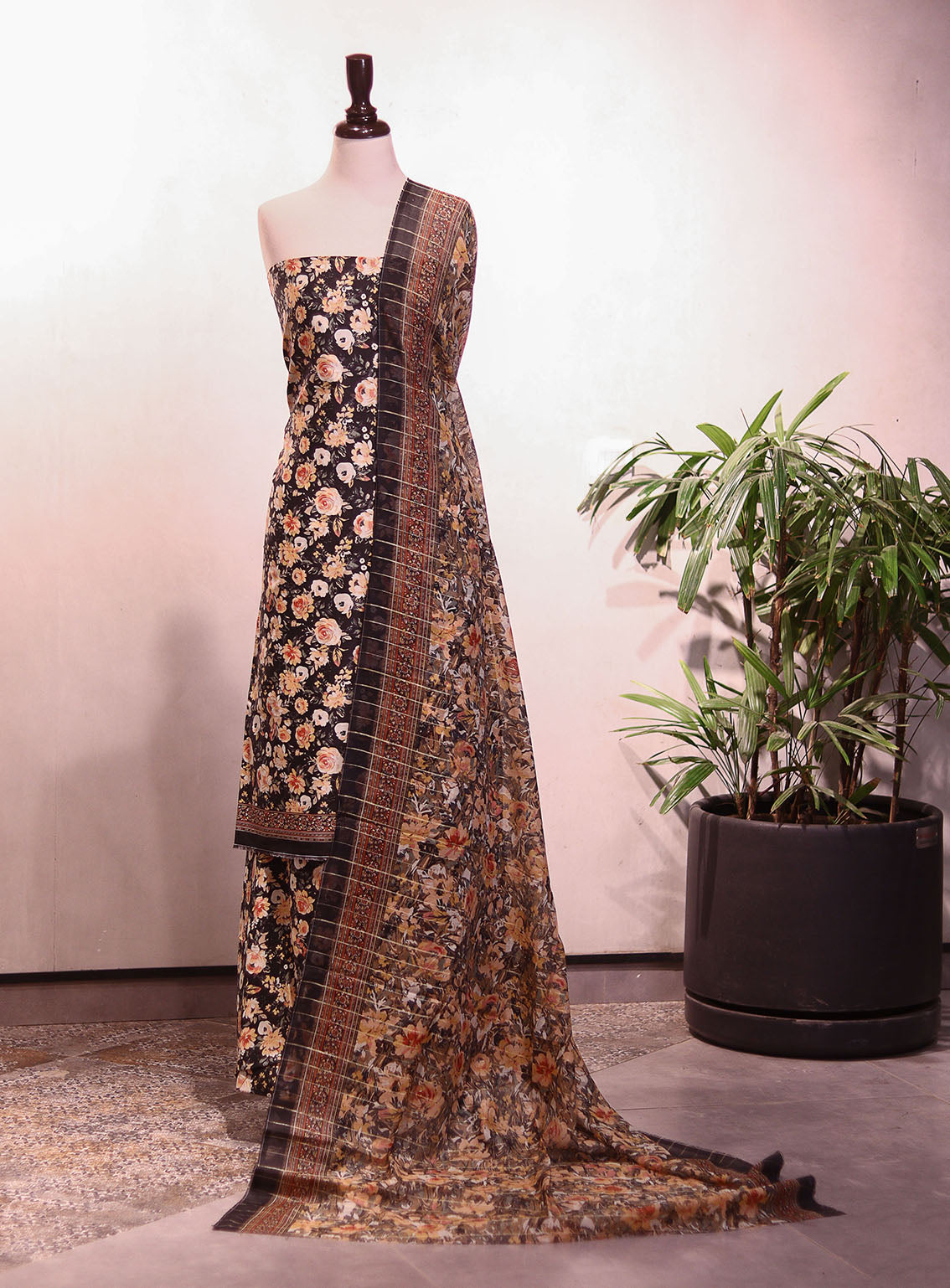 Bin Saeed Digital Printed Cotton 3 Piece Unstitched Suit BS25DPC D-ALL35